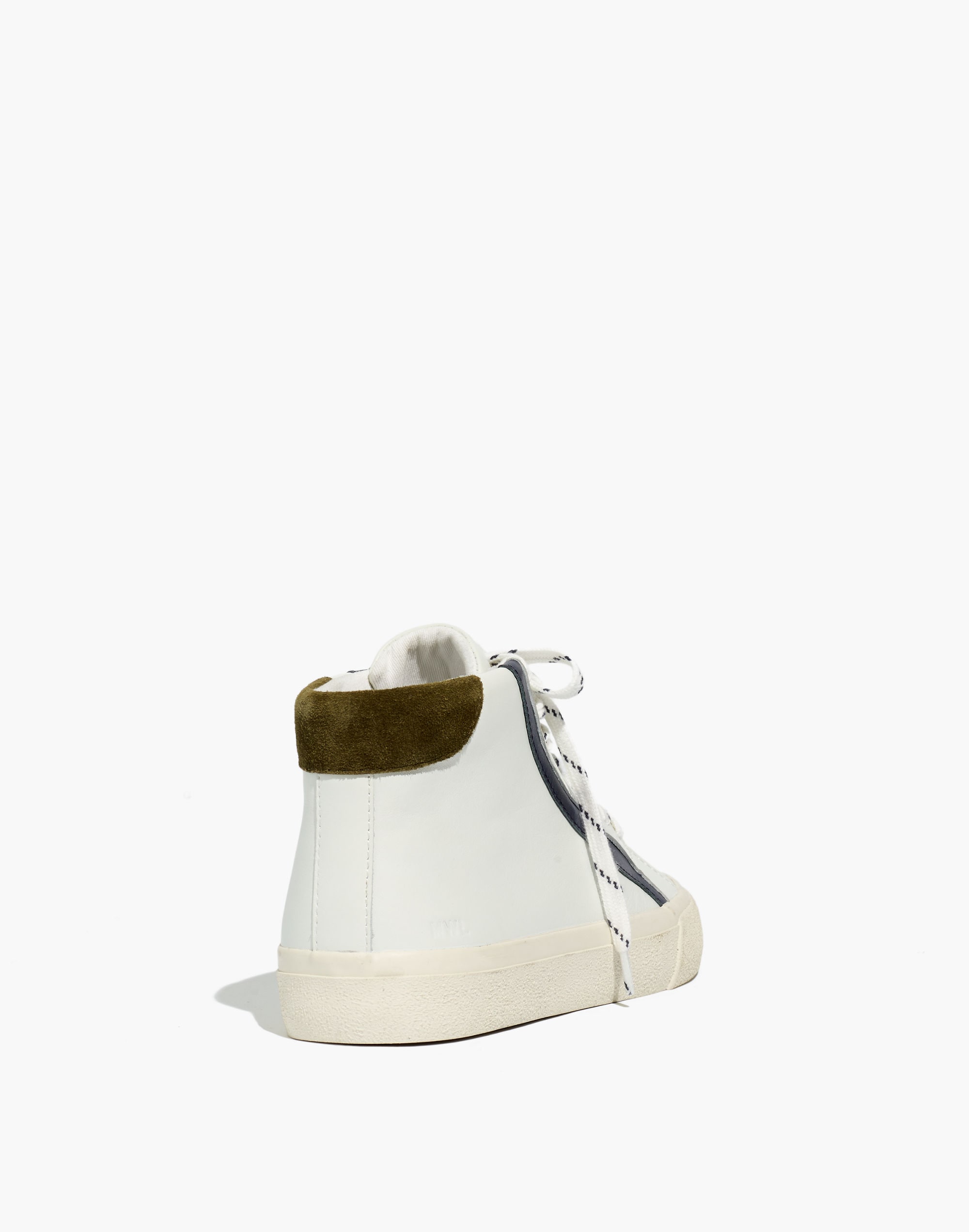 Sidewalk High-Top Sneakers in Colorblock Leather
