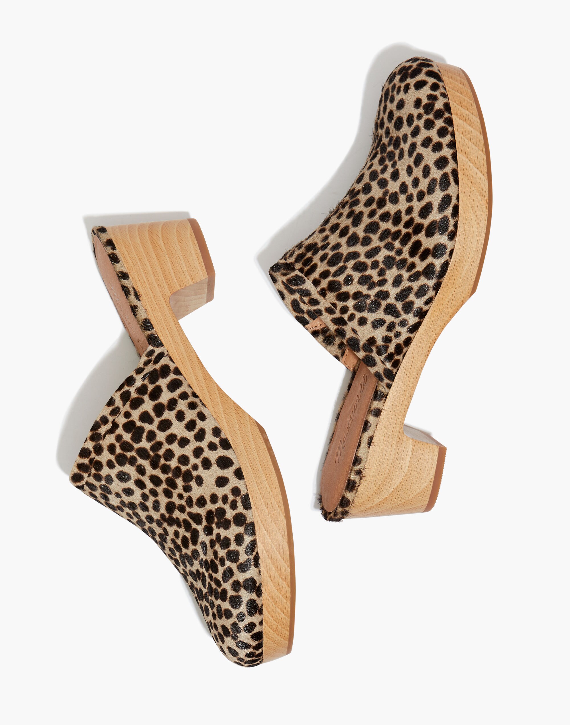 The Ruby Clog in Dotted Calf Hair