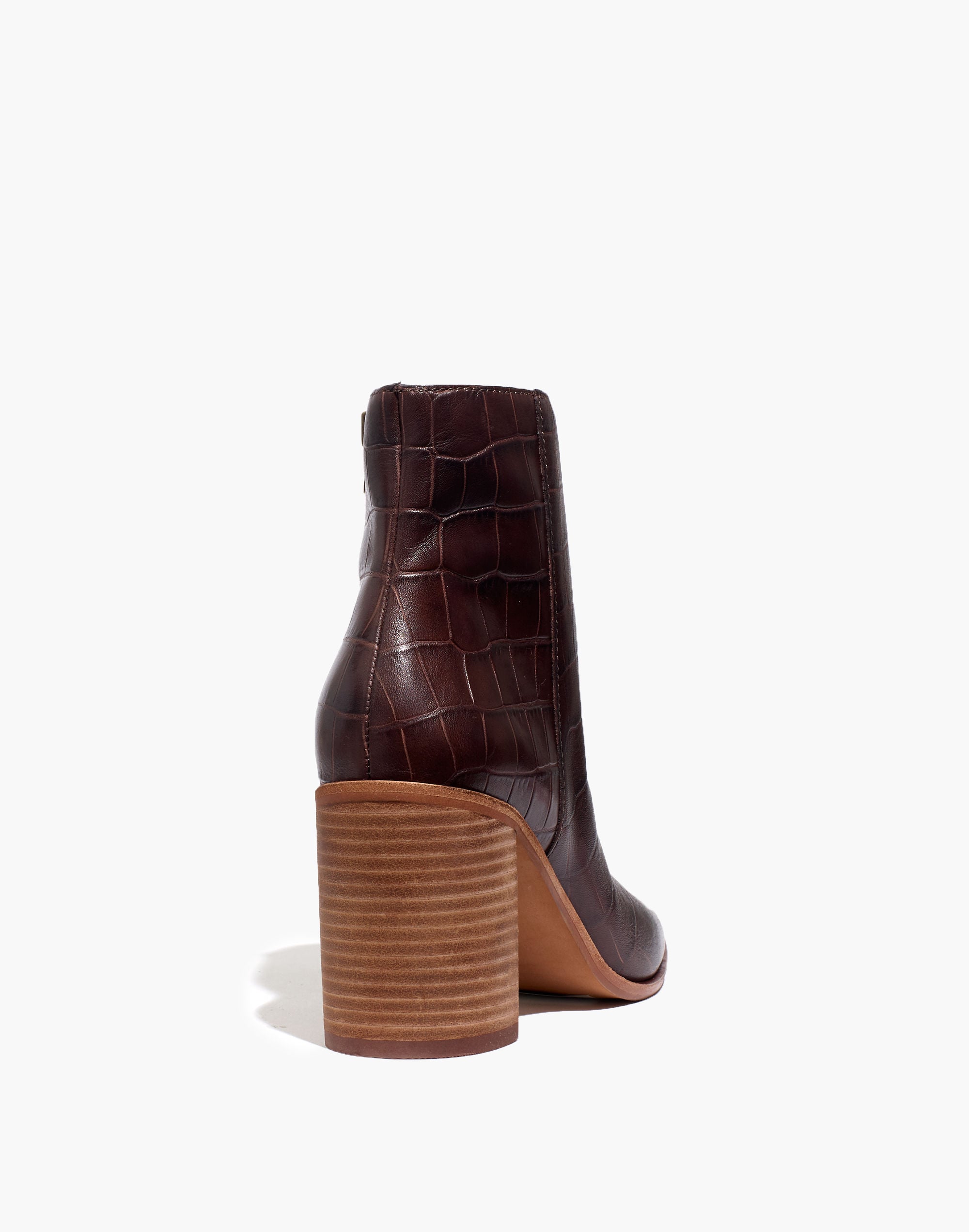 The Greer Boot in Croc Embossed Leather