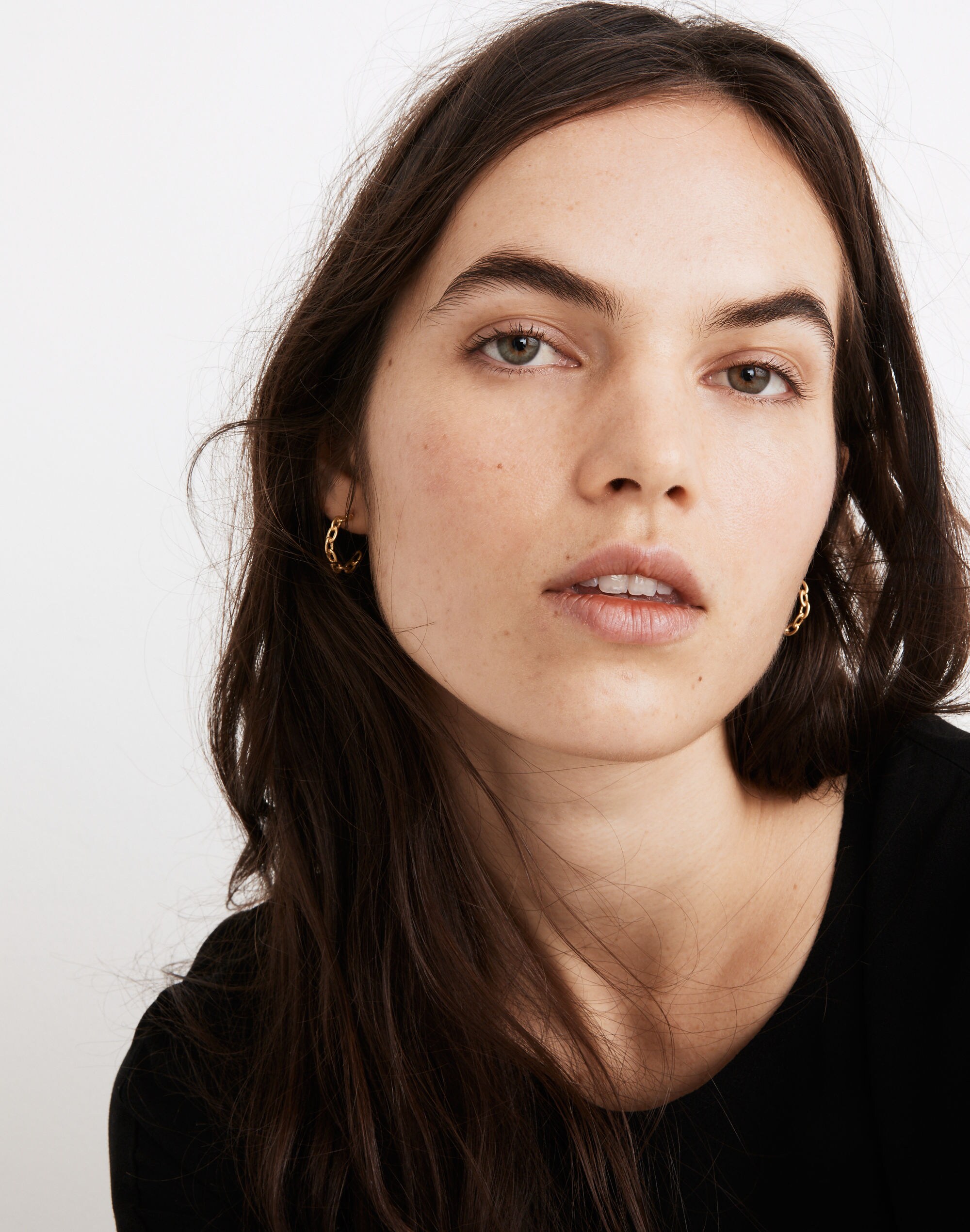 Chunky Chain Huggie Mini Hoop Earrings