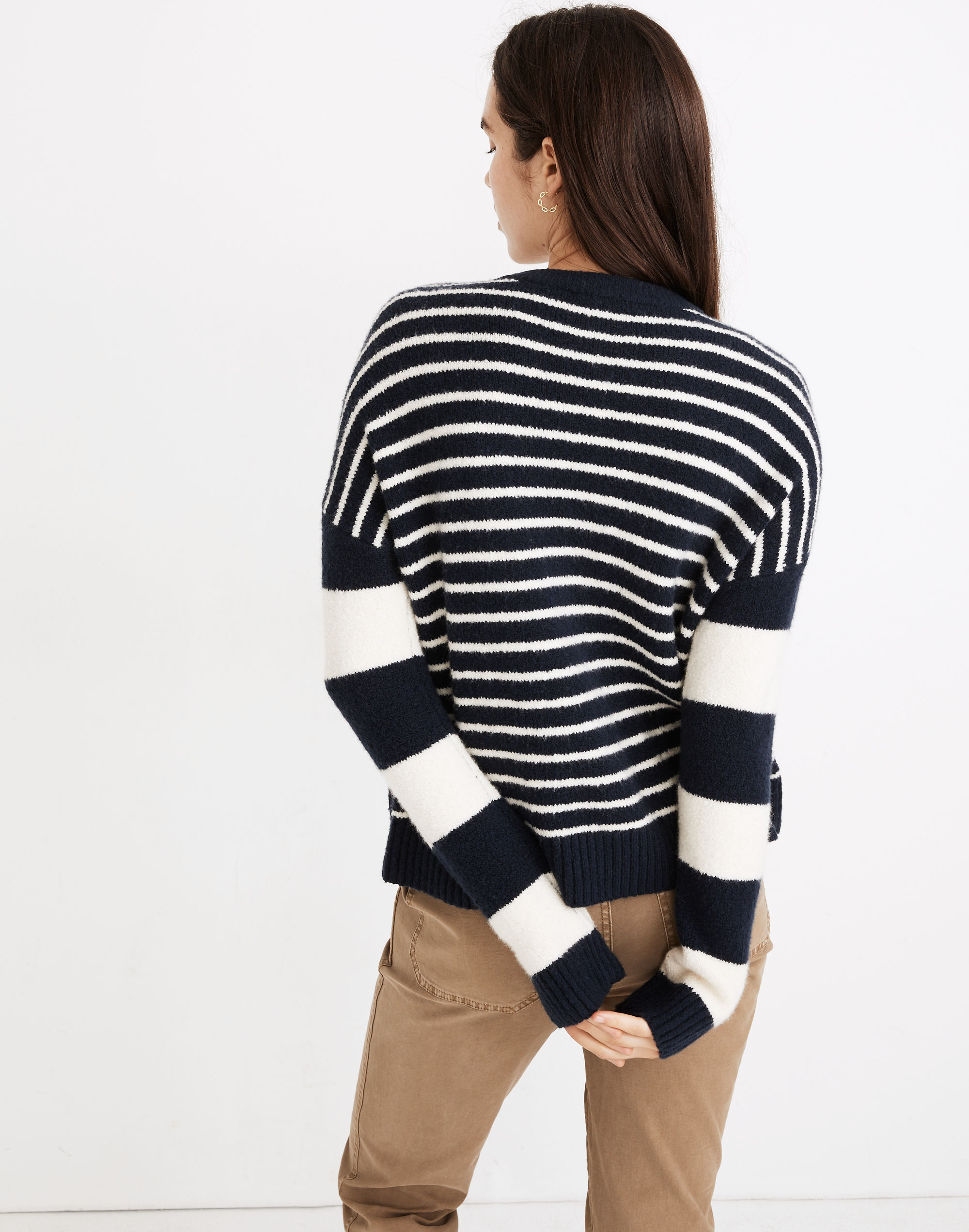 Stripe-Play Colburne Cardigan Sweater in Coziest Textured Yarn