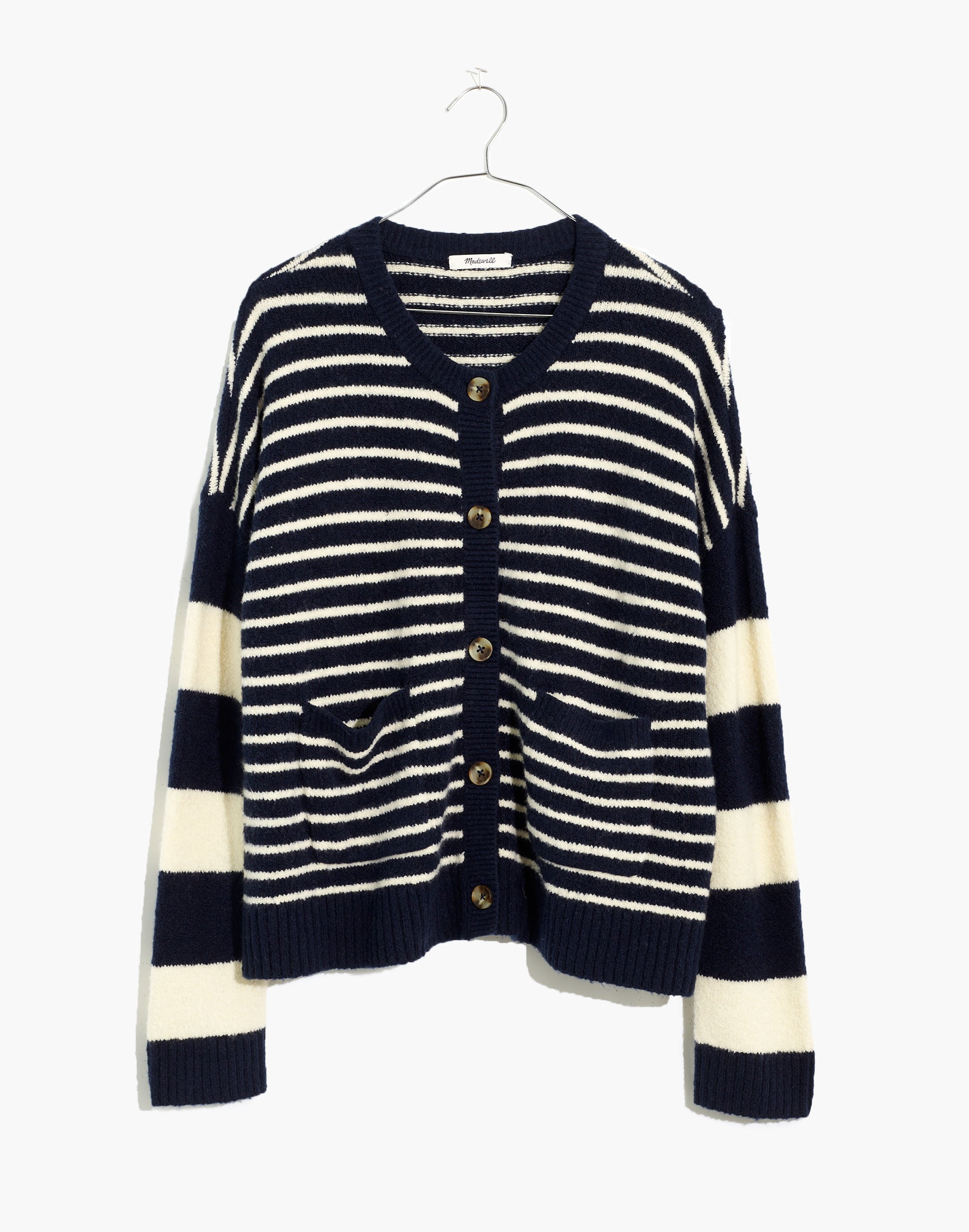 Stripe-Play Colburne Cardigan Sweater in Coziest Textured Yarn