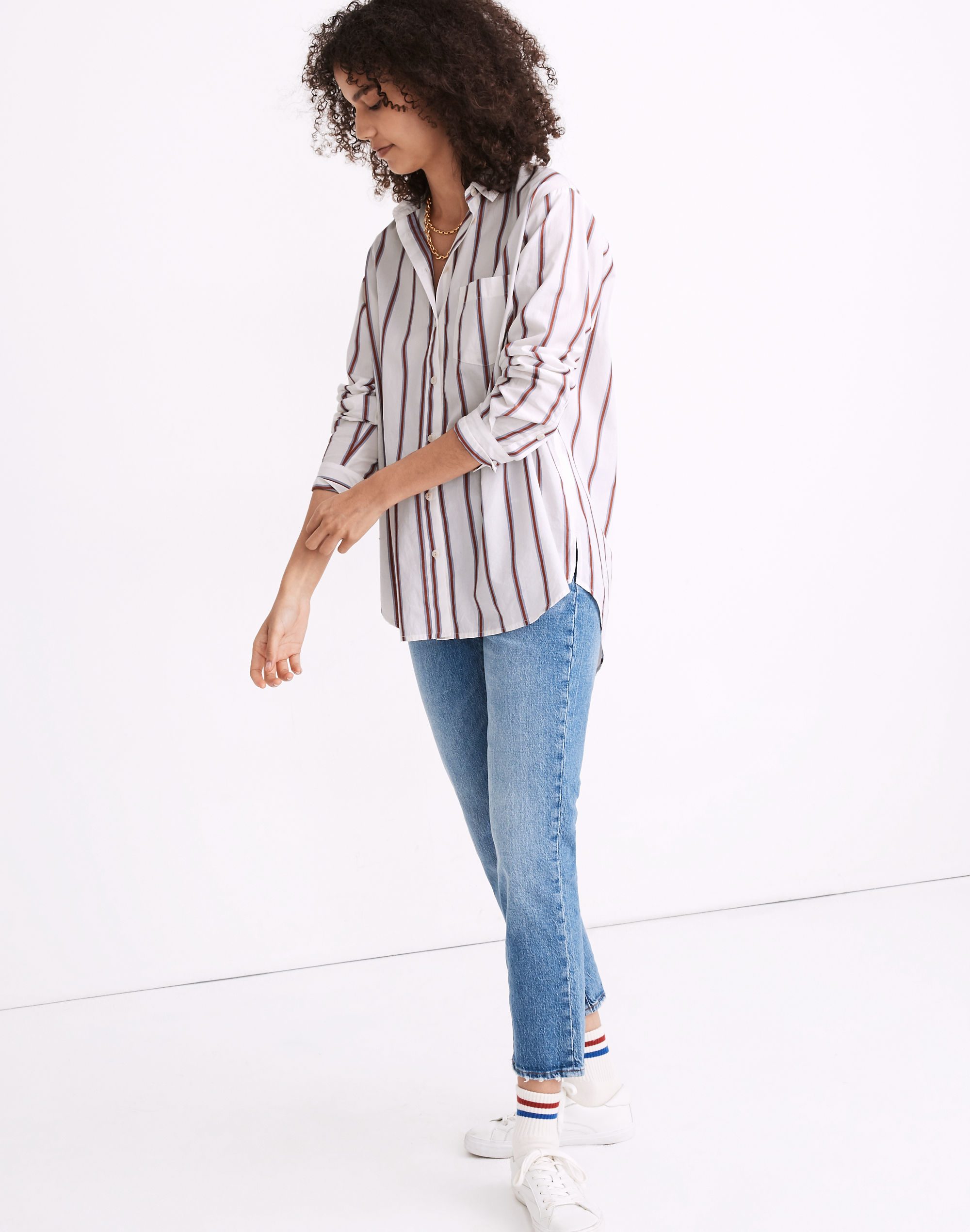 Oversized Ex-Boyfriend Shirt in Odessa Stripe