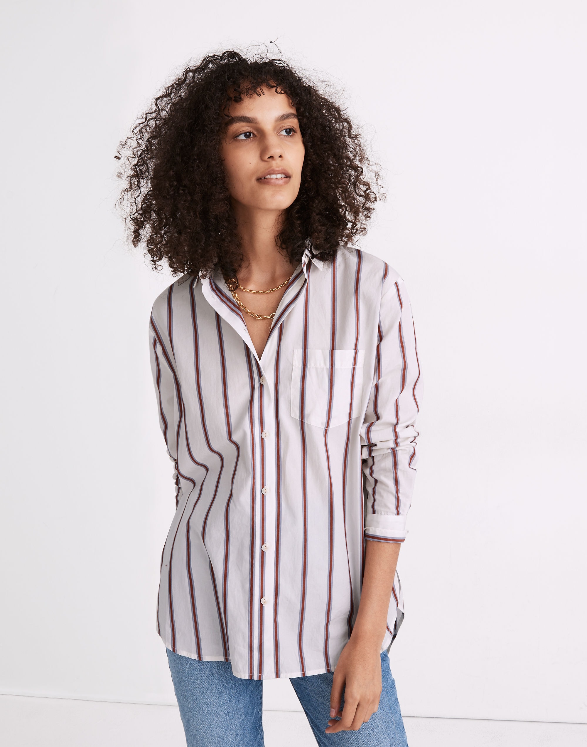 Oversized Ex-Boyfriend Shirt in Odessa Stripe