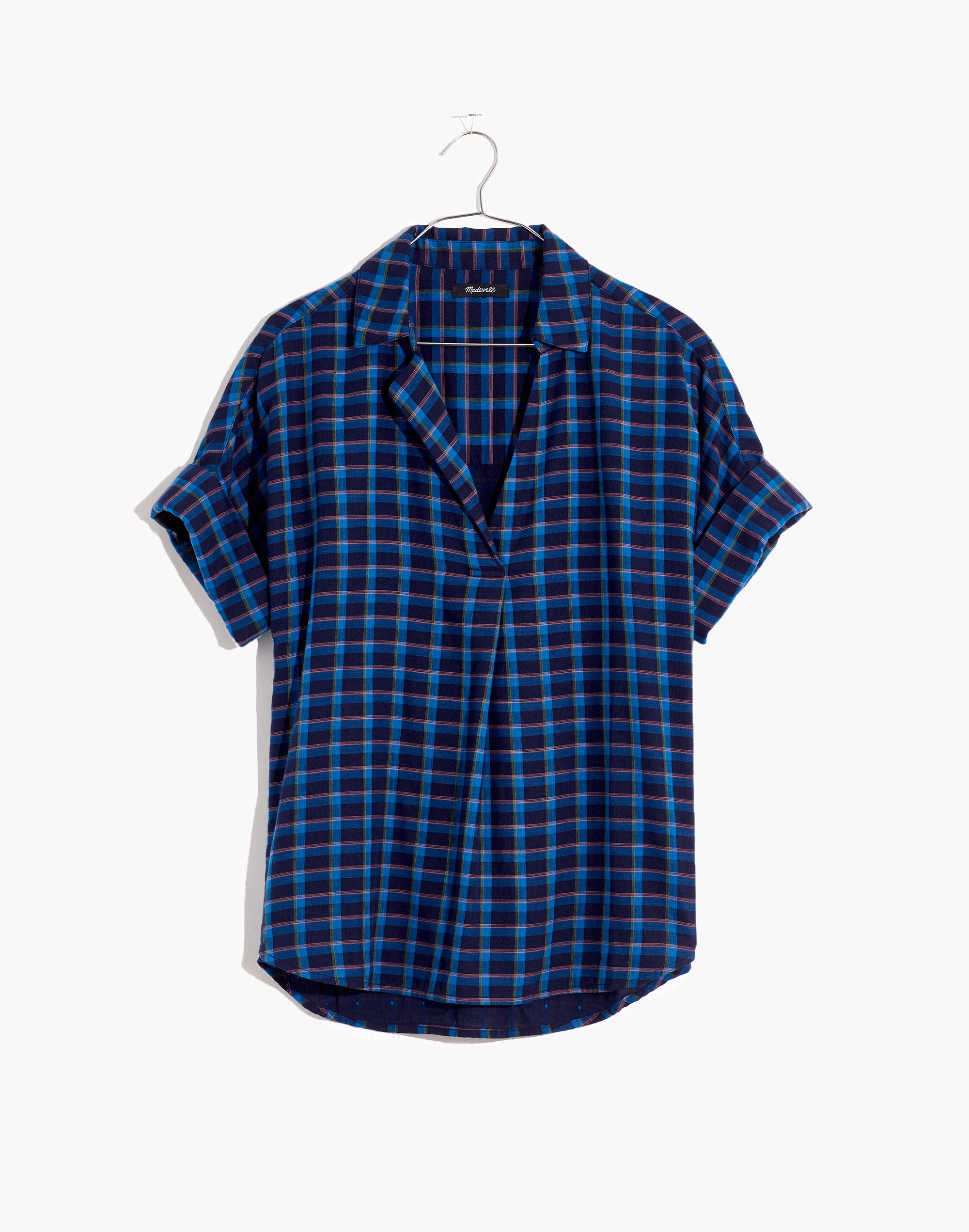 Double-Faced Park Popover Shirt in Plaid