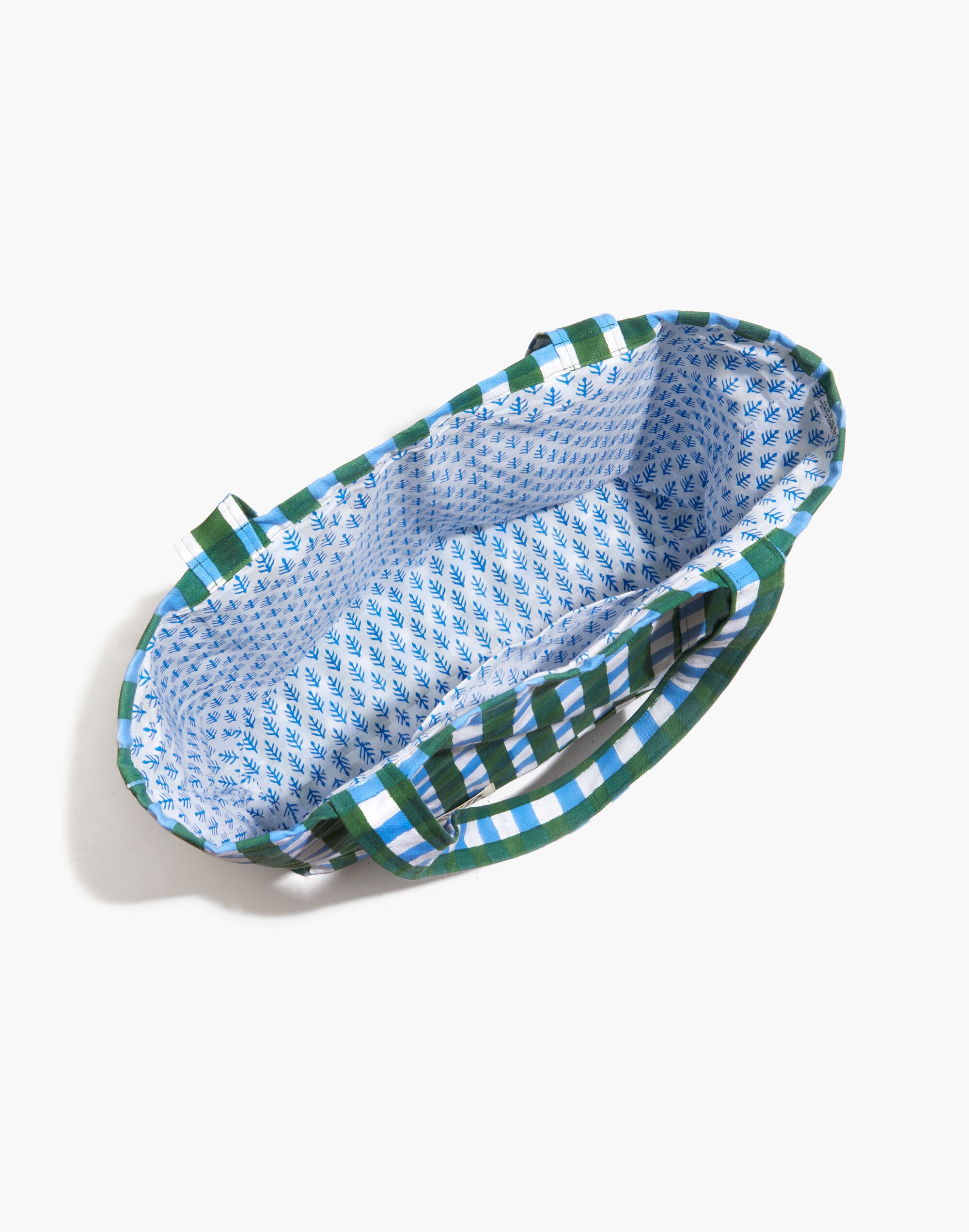 Madewell x SZ Blockprints&trade; Gingham Reusable Canvas Tote