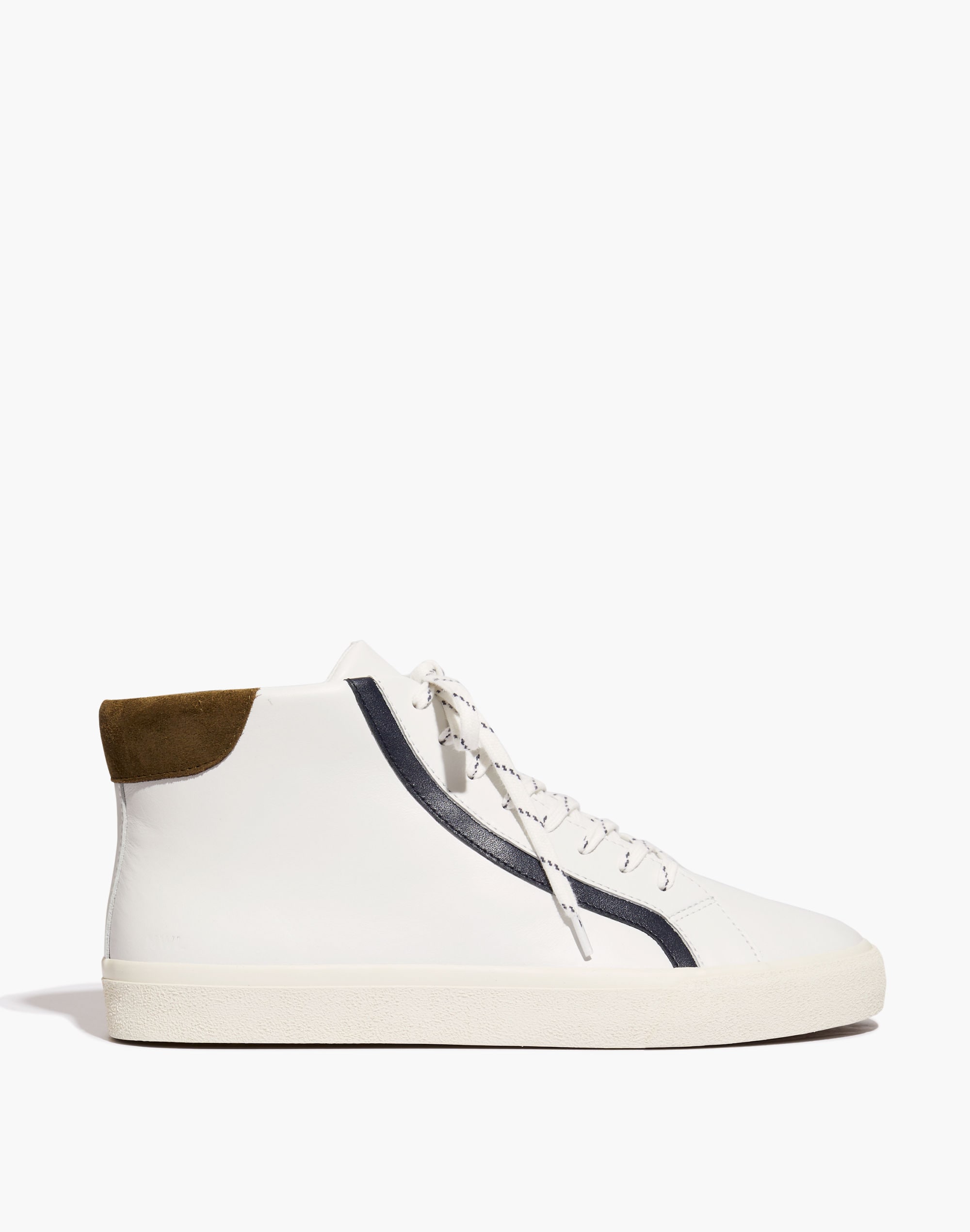 Sidewalk High-Top Sneakers in Colorblock Leather