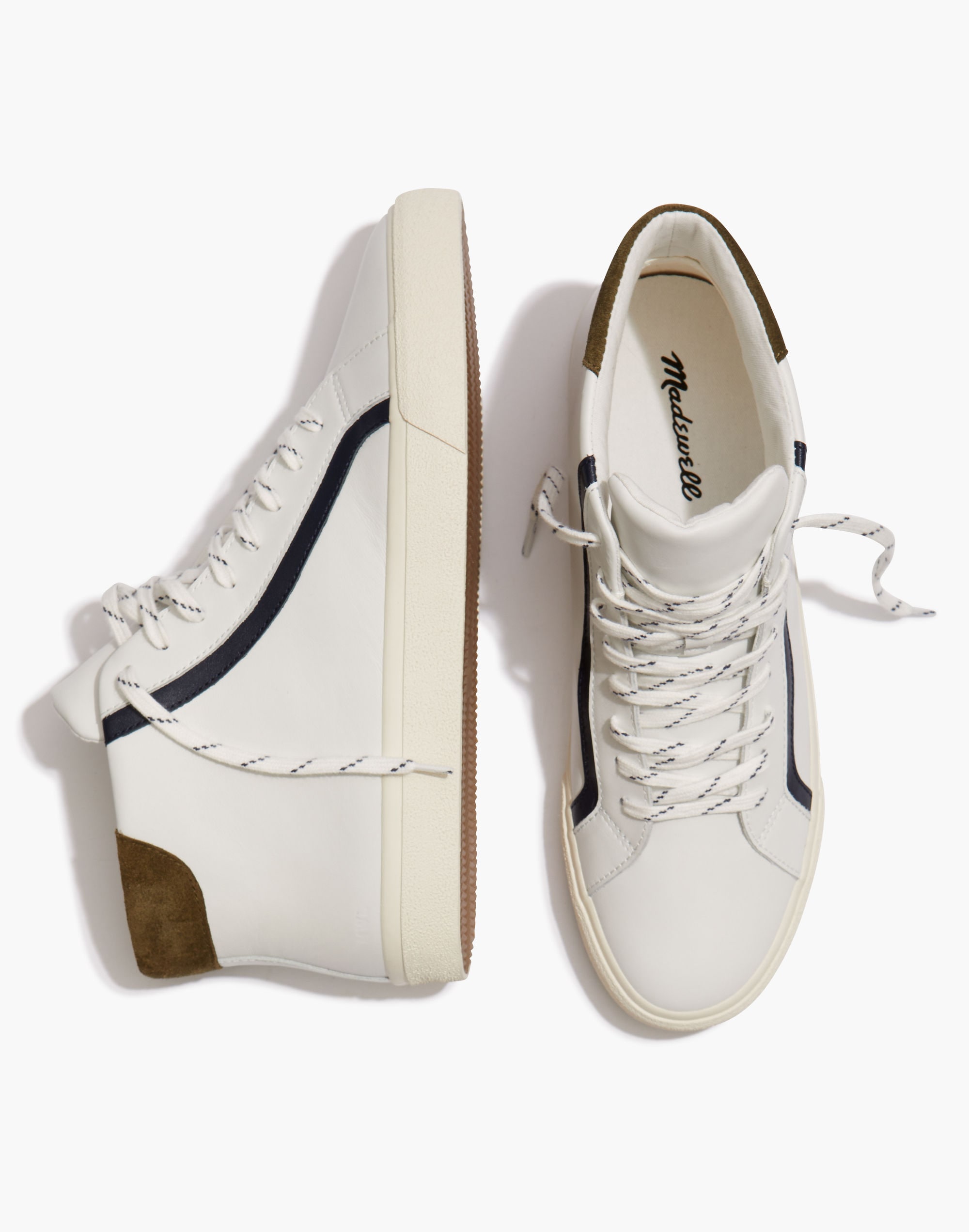 Sidewalk High-Top Sneakers in Colorblock Leather