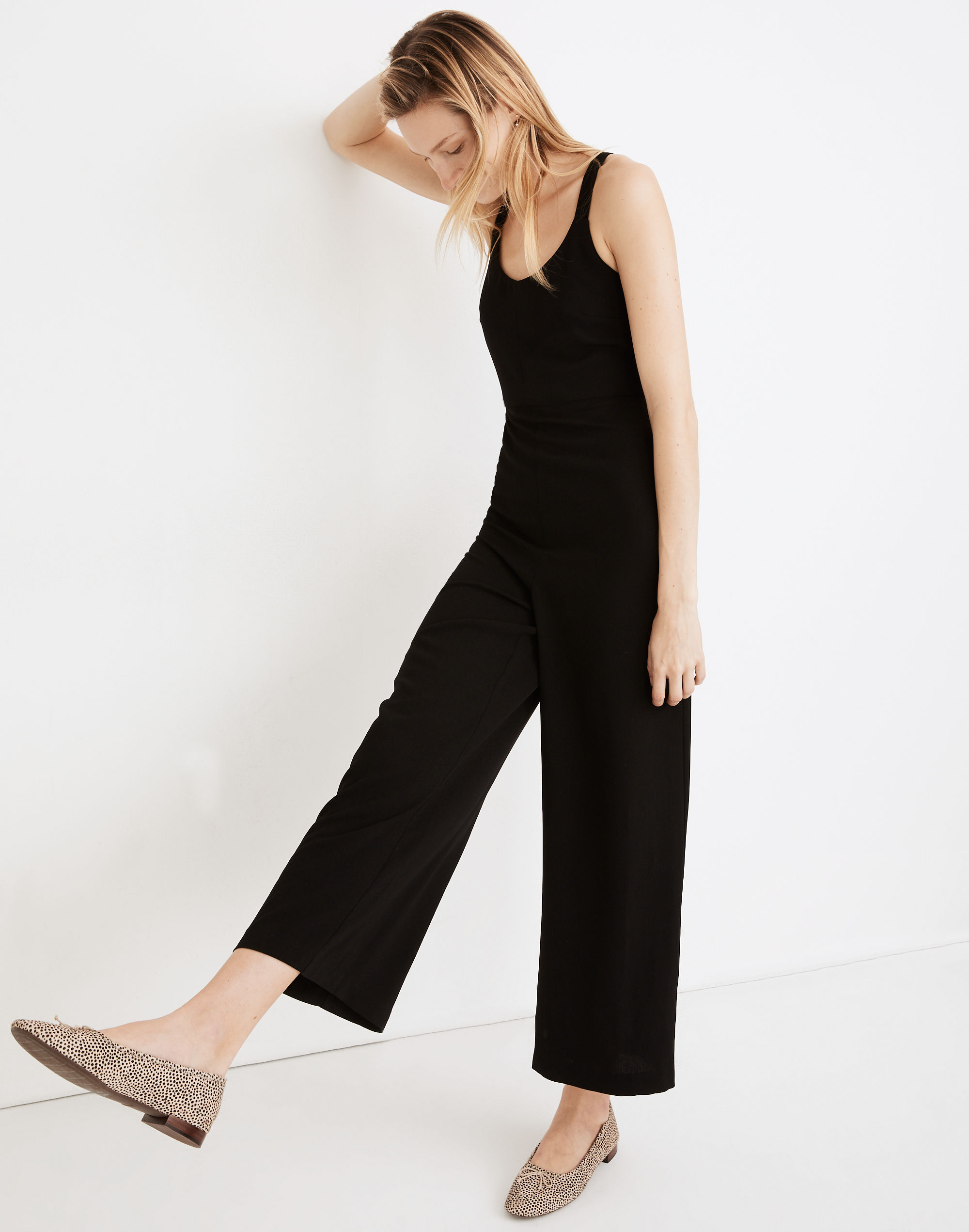 Petite Scoopneck Wide-Leg Jumpsuit