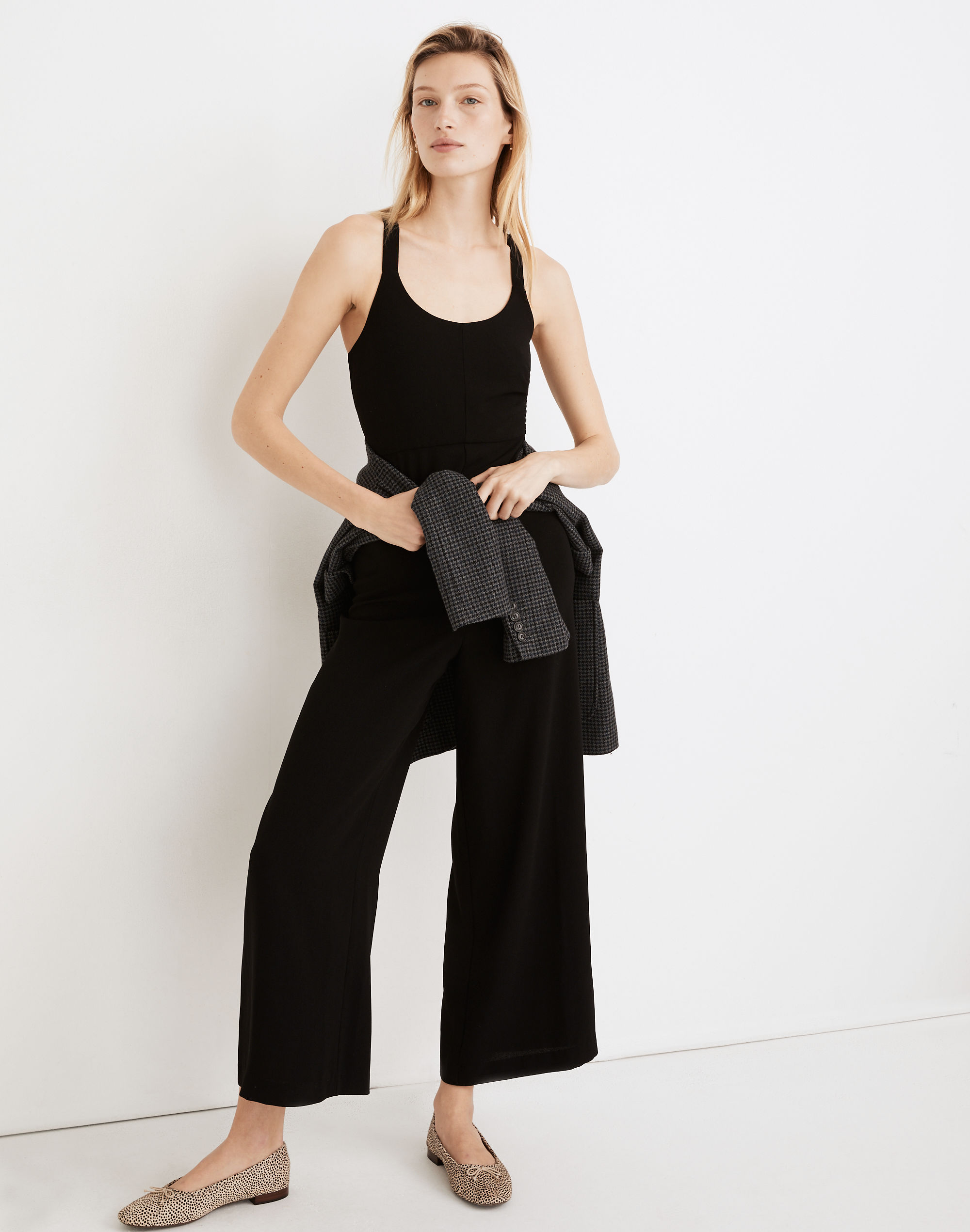 Petite Scoopneck Wide-Leg Jumpsuit
