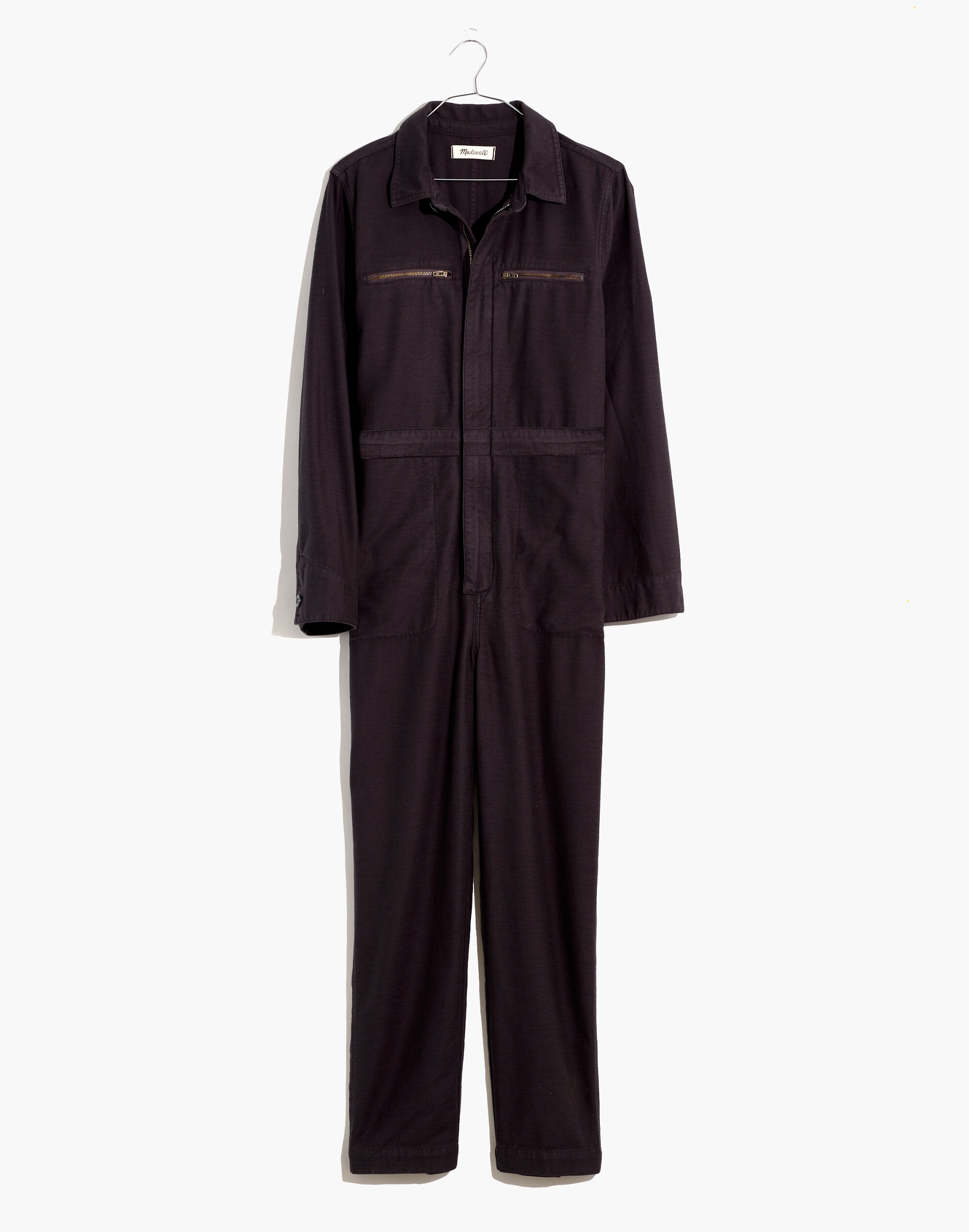 Zip-Pocket Coverall Jumpsuit