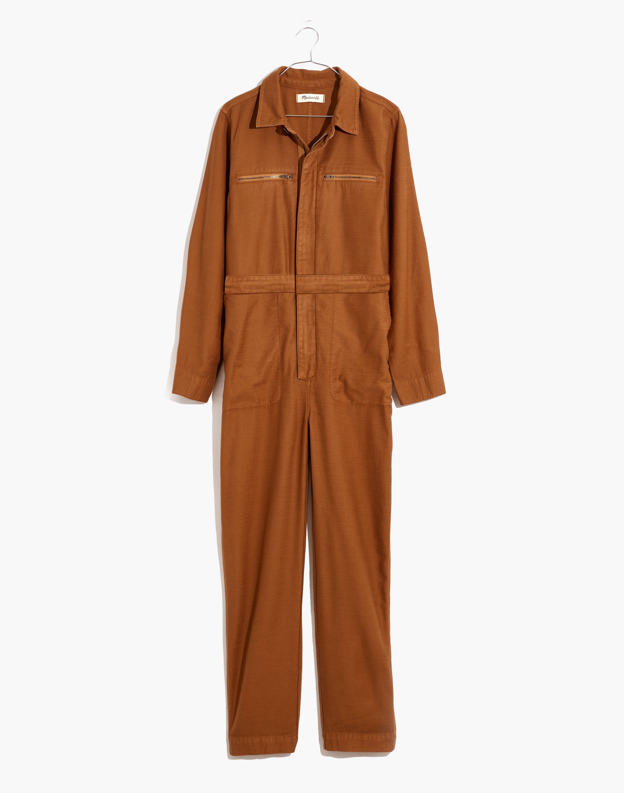 Zip-Pocket Coverall Jumpsuit
