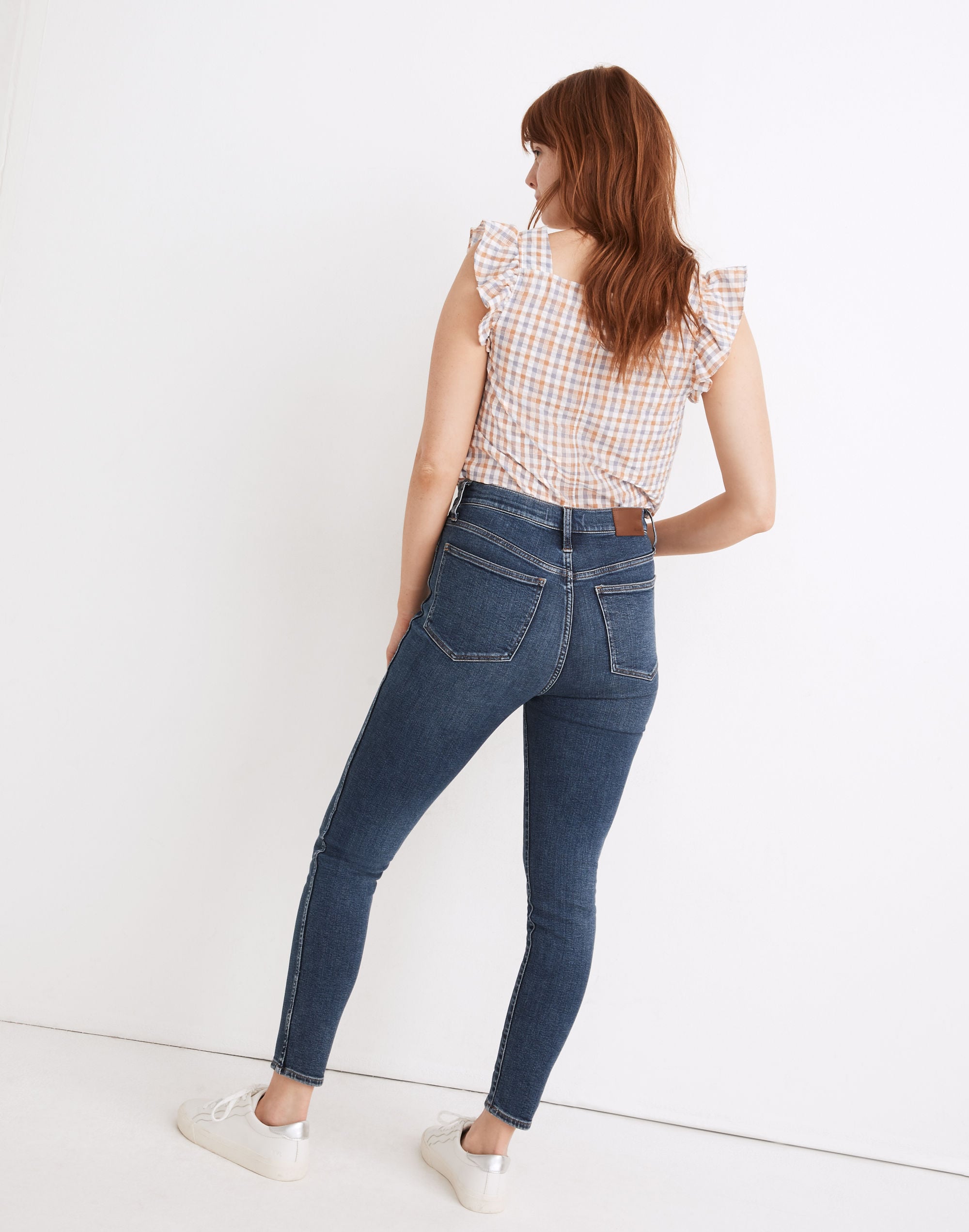 Tall Curvy High-Rise Skinny Jeans in Wendover Wash: TENCEL&trade; Denim Edition