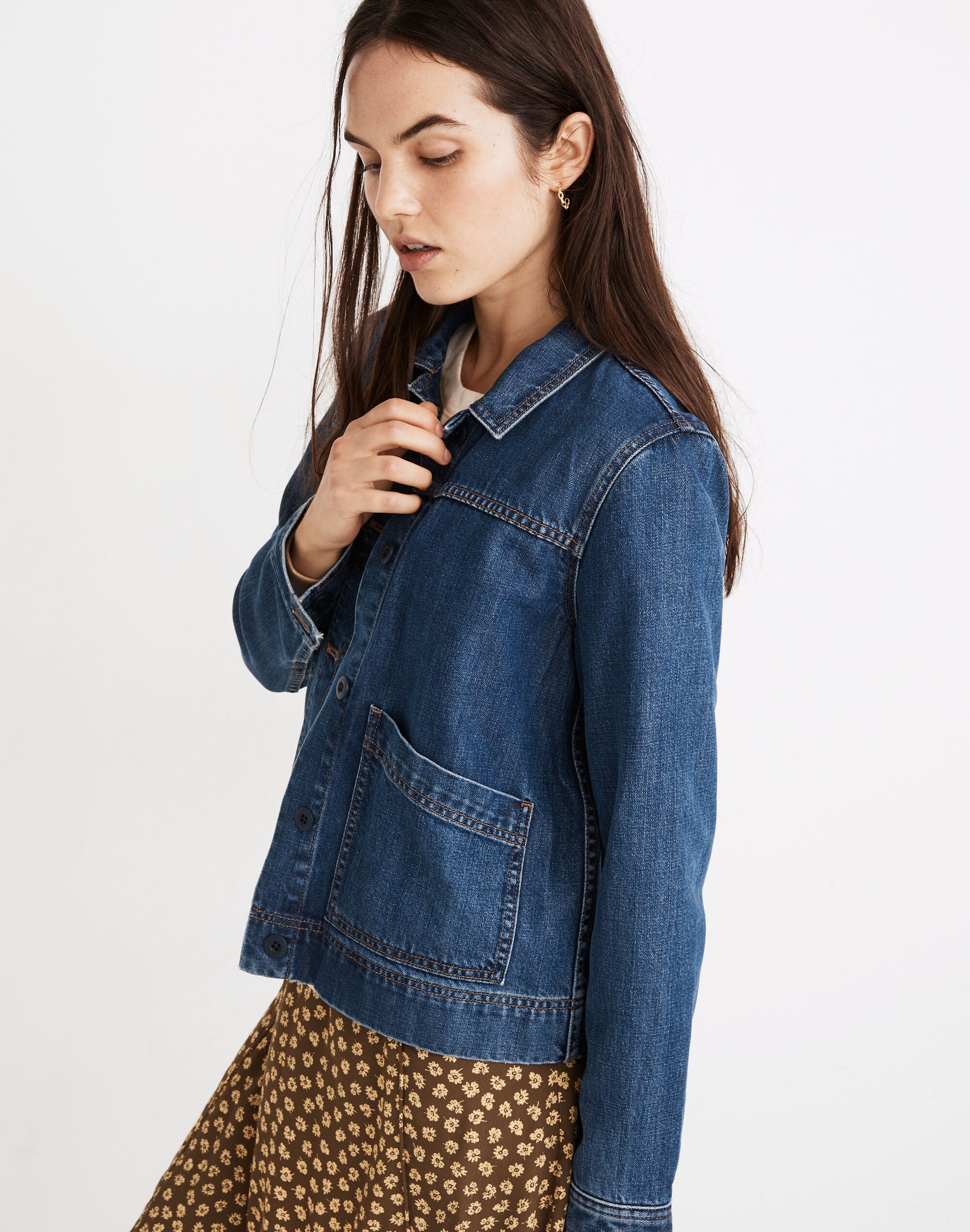 Denim Goodloe Chore Jacket in Whitson Wash