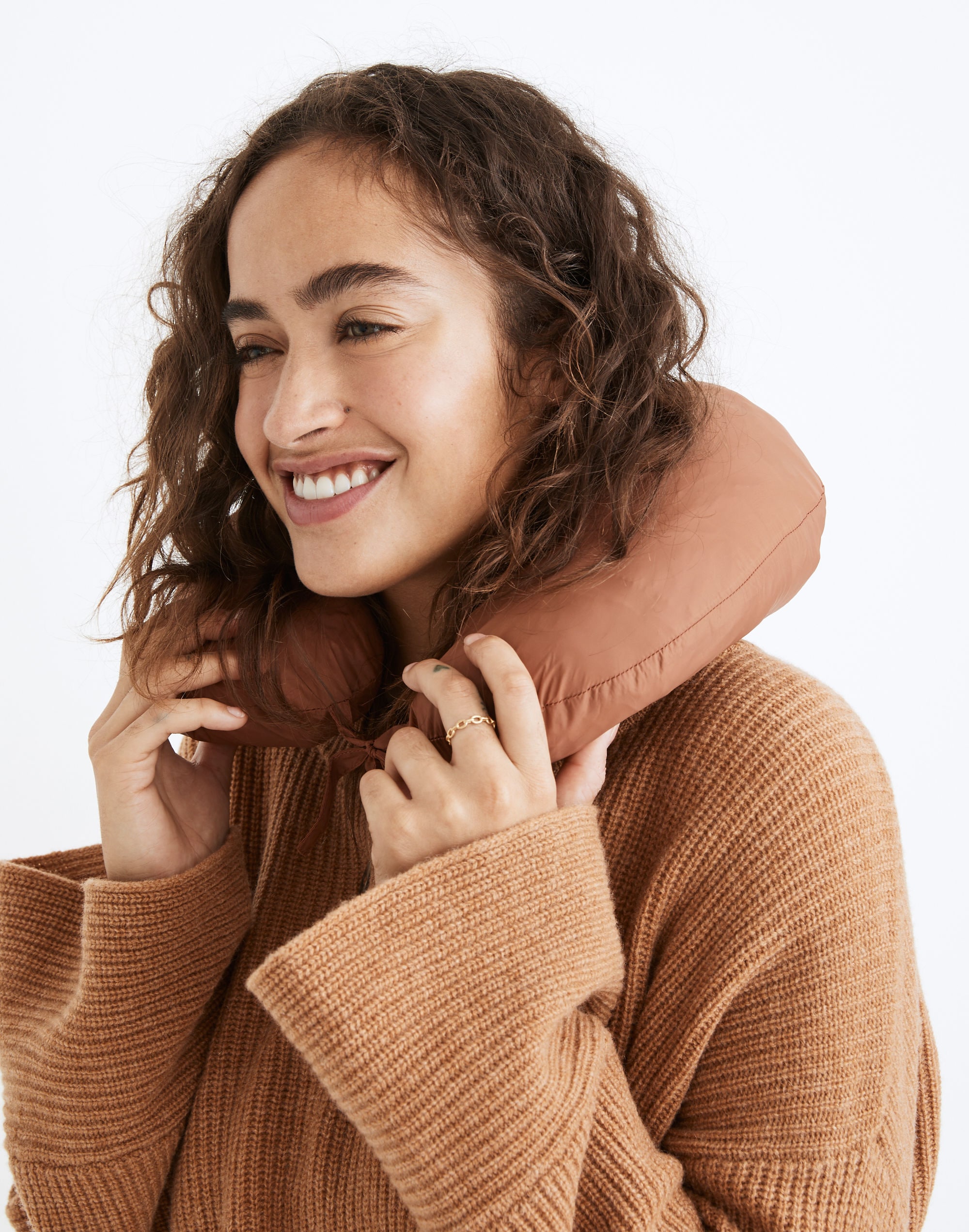 Chevron Packable Puffer Jacket in Colorblock