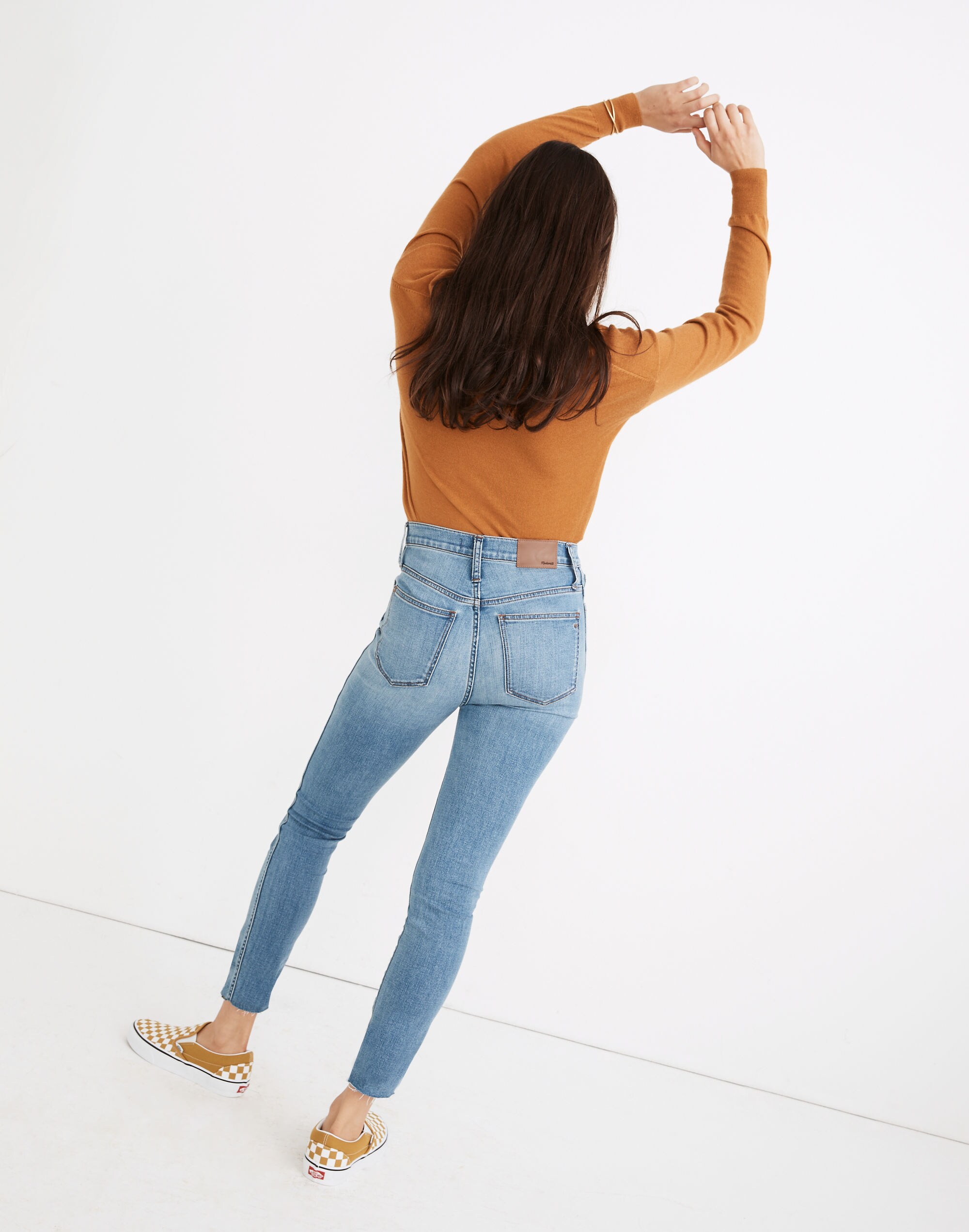 10" High-Rise Skinny Jeans in Highview Wash: Raw-Hem Edition