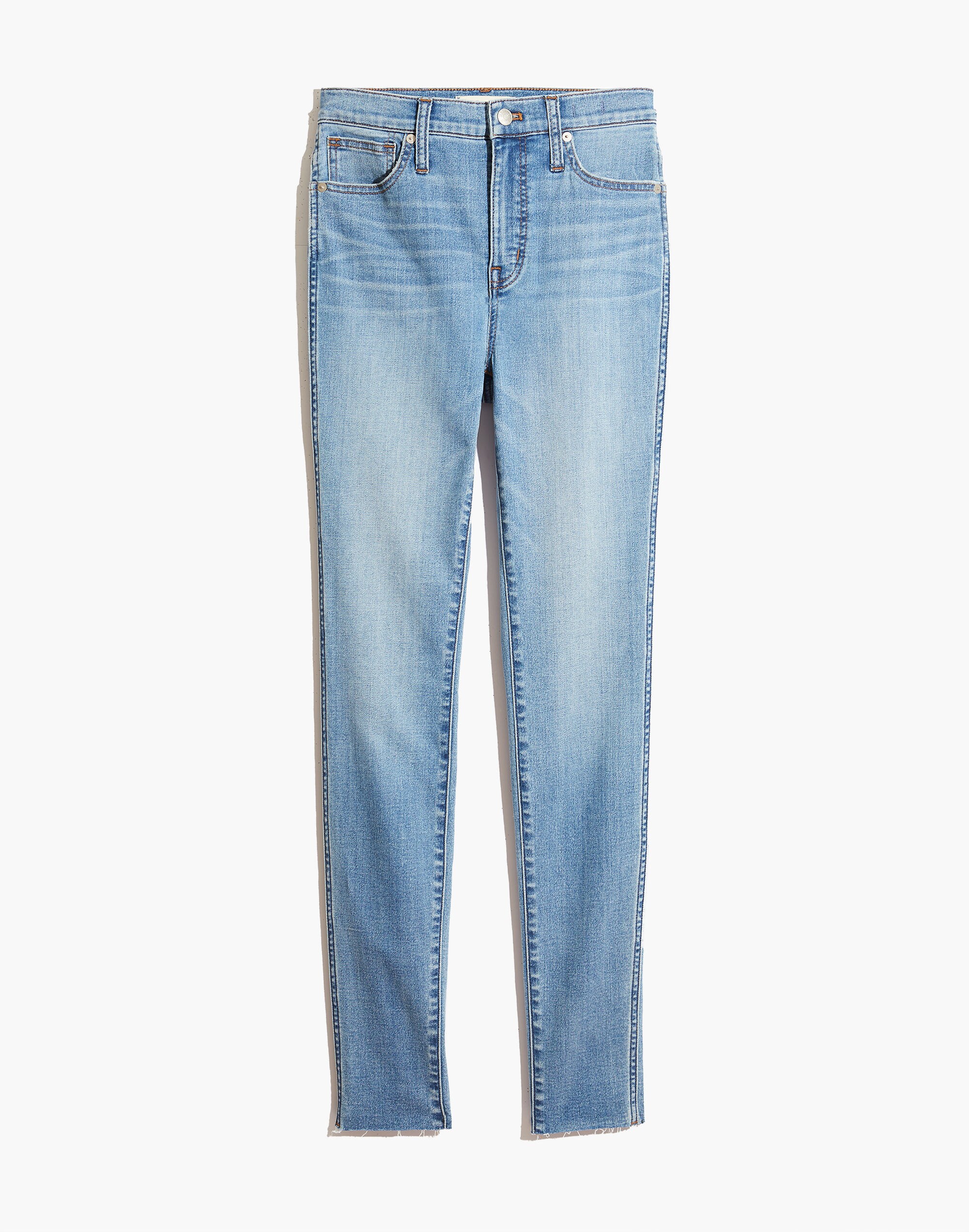 10" High-Rise Skinny Jeans in Highview Wash: Raw-Hem Edition