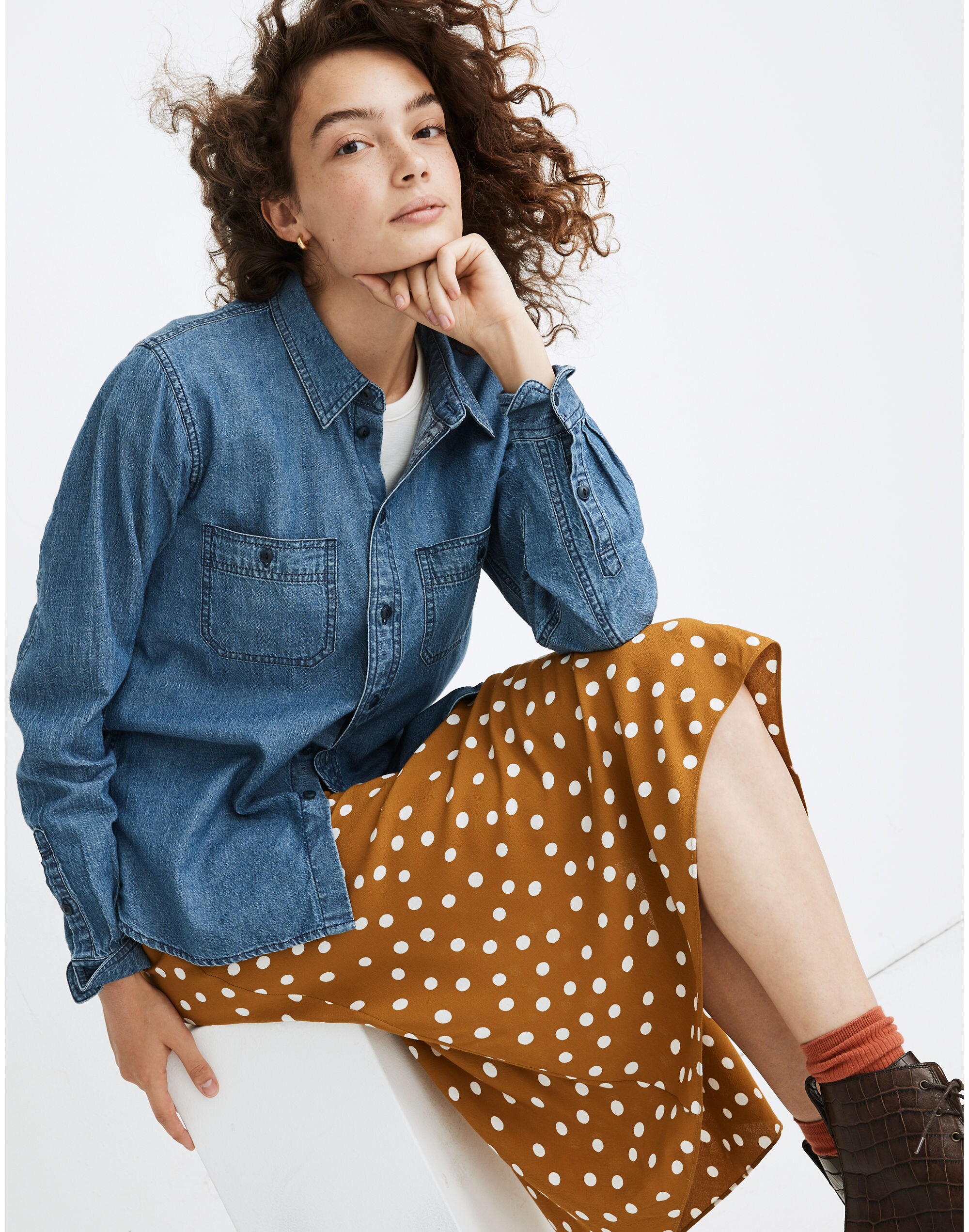 Denim Classic Button-Up Shirt