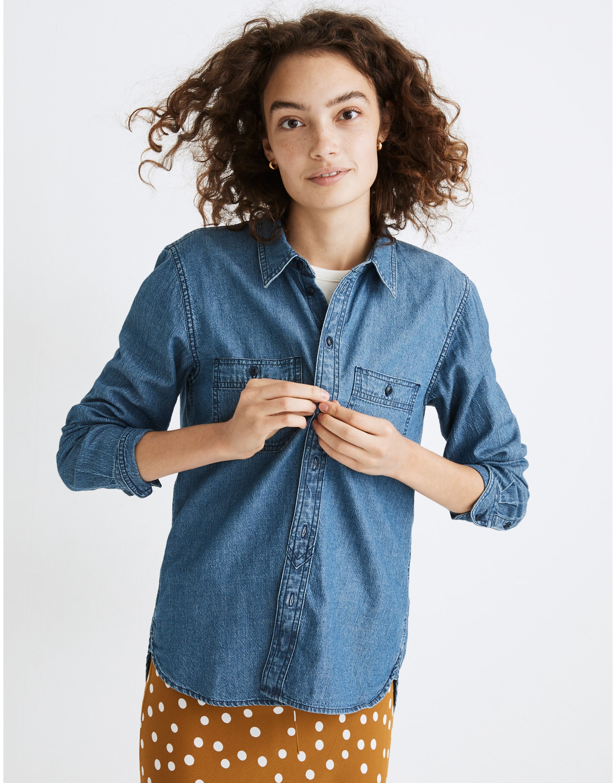 Denim Classic Button-Up Shirt