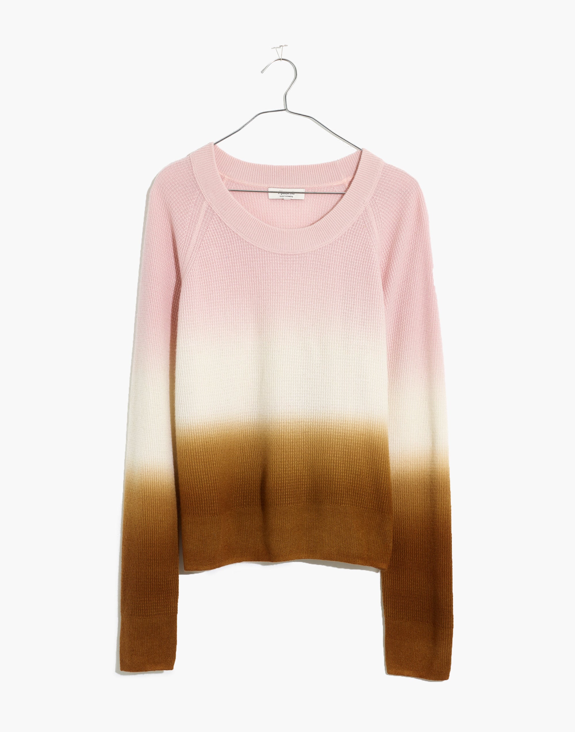 Dip-Dye Cashmere Shrunken Sweatshirt