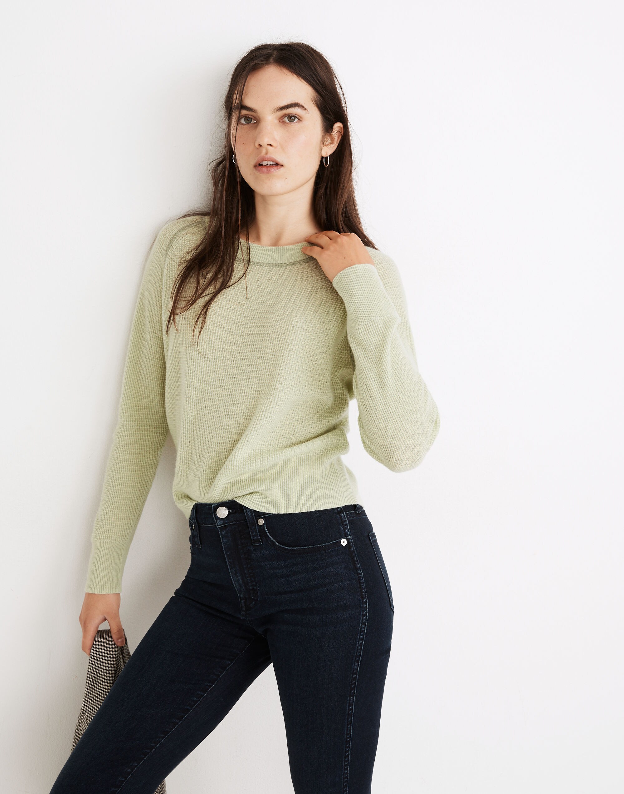 Cashmere Shrunken Sweatshirt