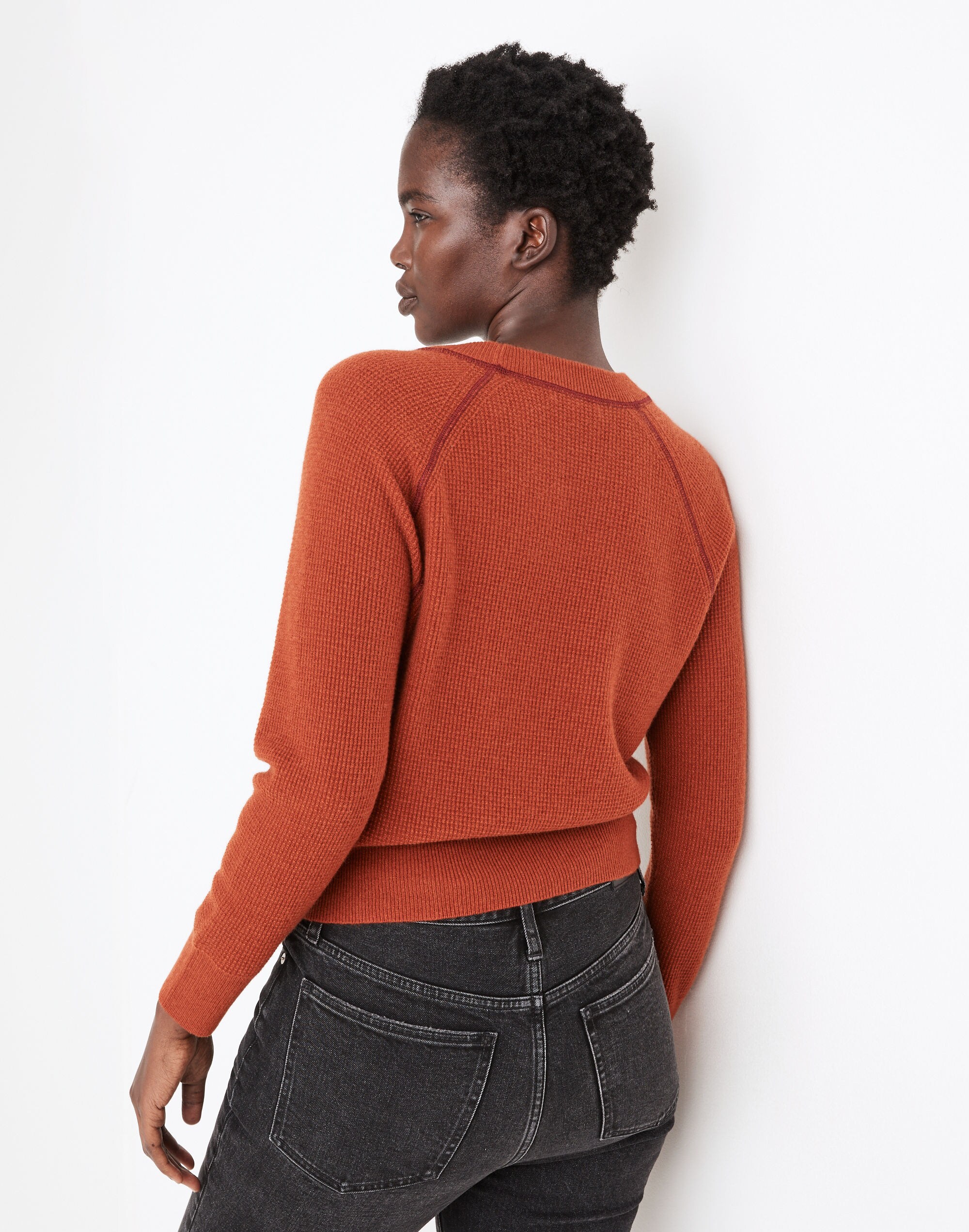 Cashmere Shrunken Sweatshirt