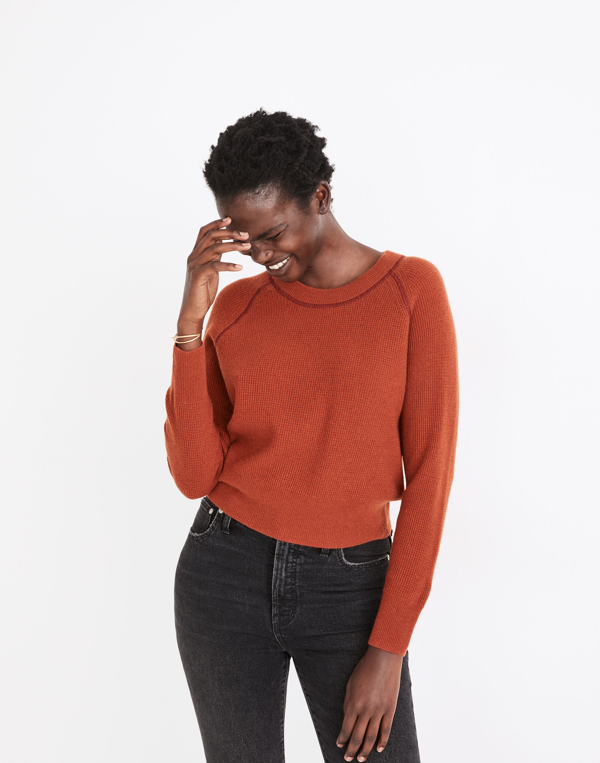 Cashmere Shrunken Sweatshirt
