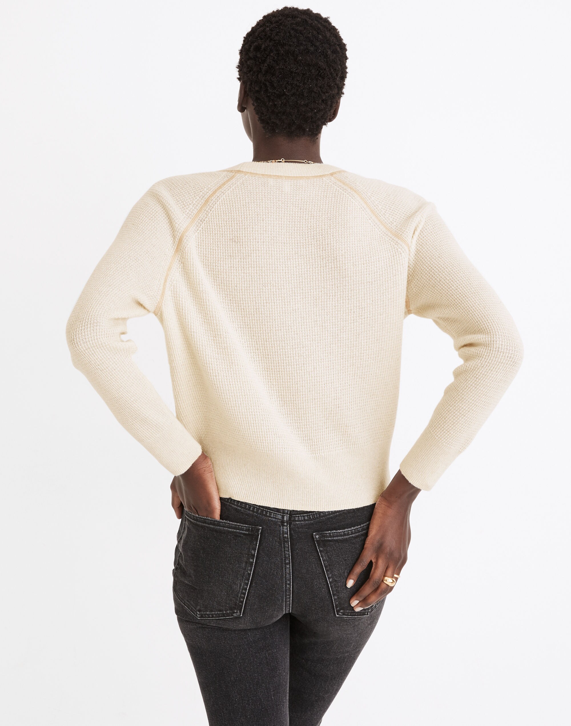 Cashmere Shrunken Sweatshirt