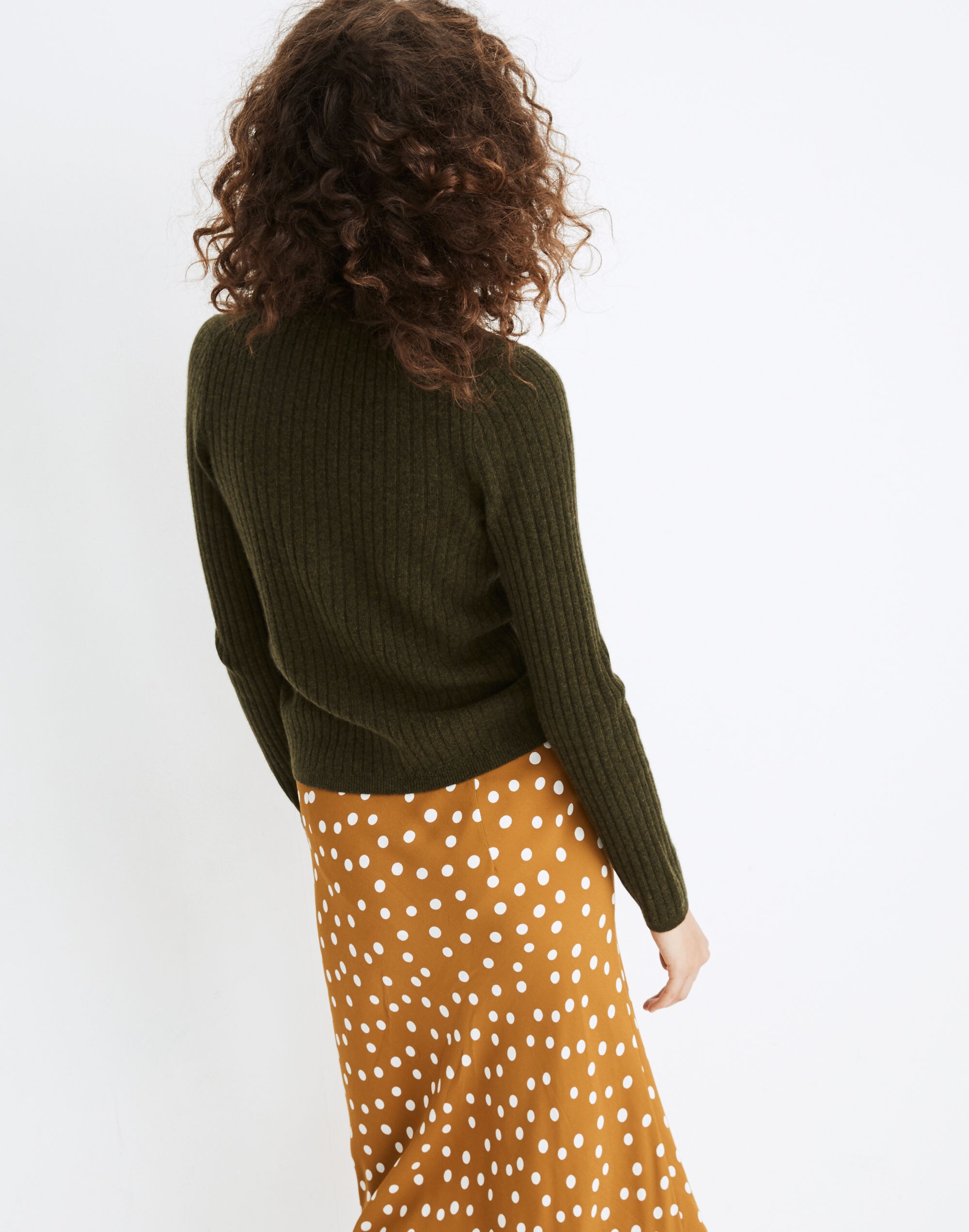 Cashmere Ribbed Slim Cardigan Sweater