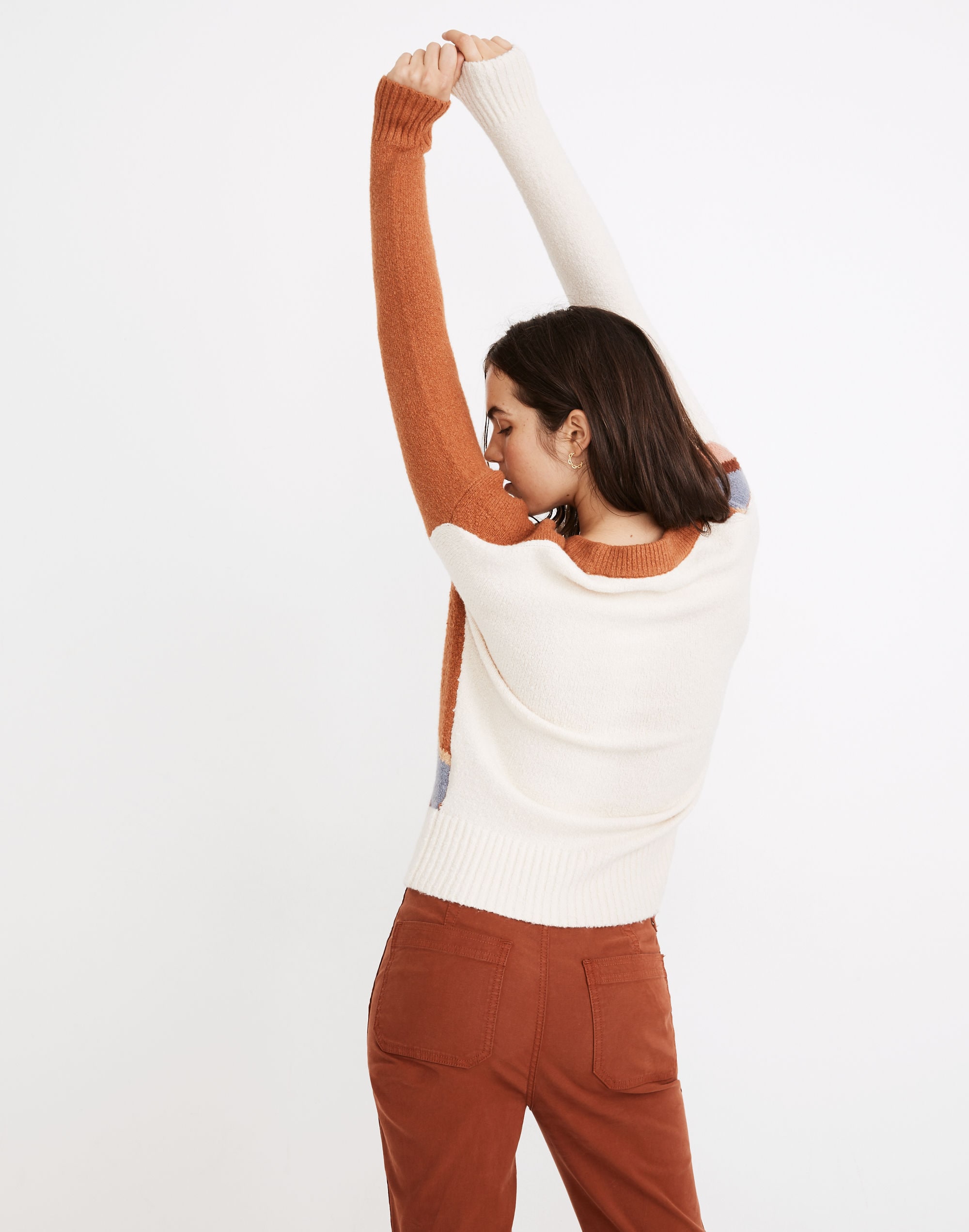 Striped Lyford Pullover Sweater in Coziest Textured Yarn