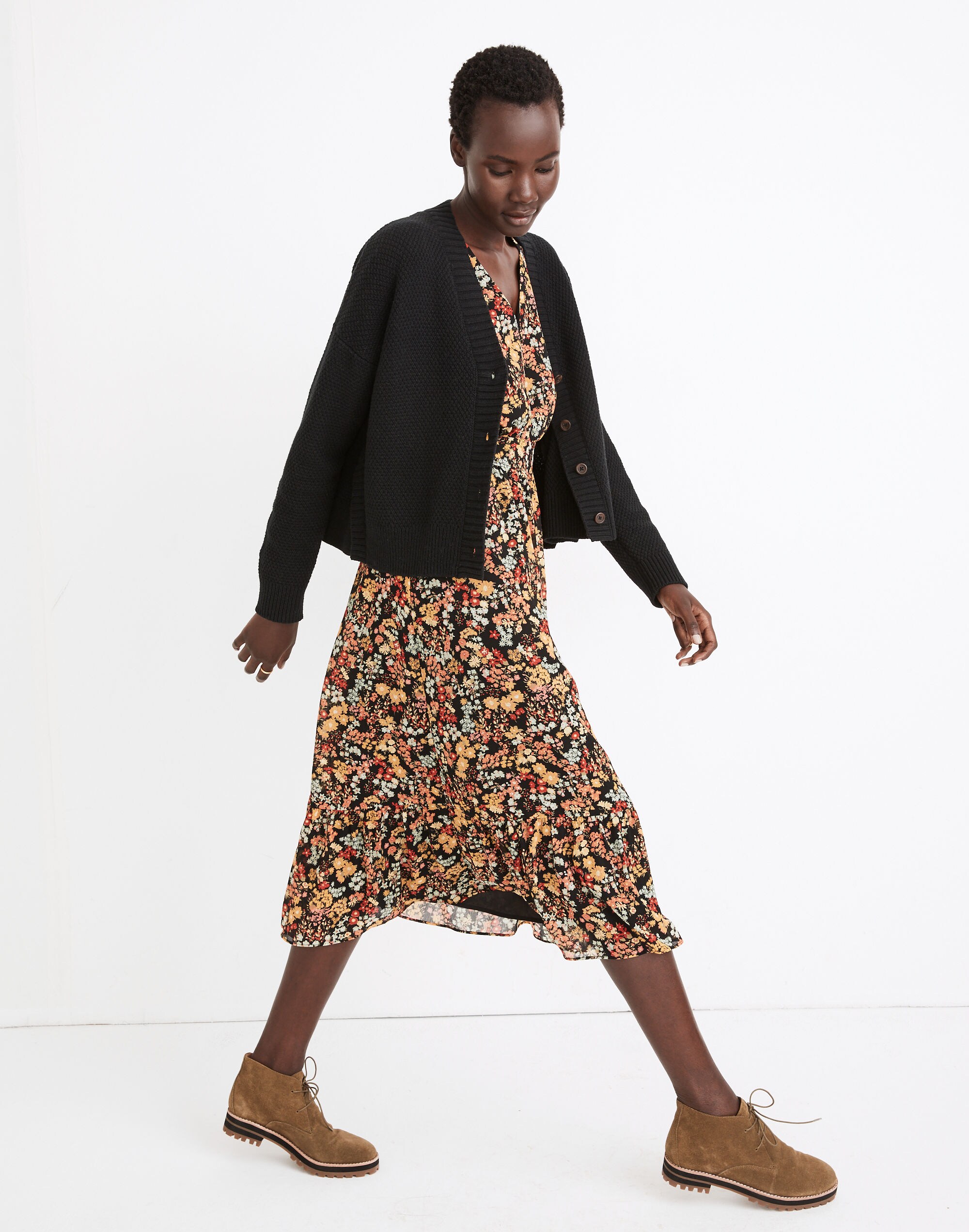 Colvin Cardigan Sweater in Cotton-Merino Yarn