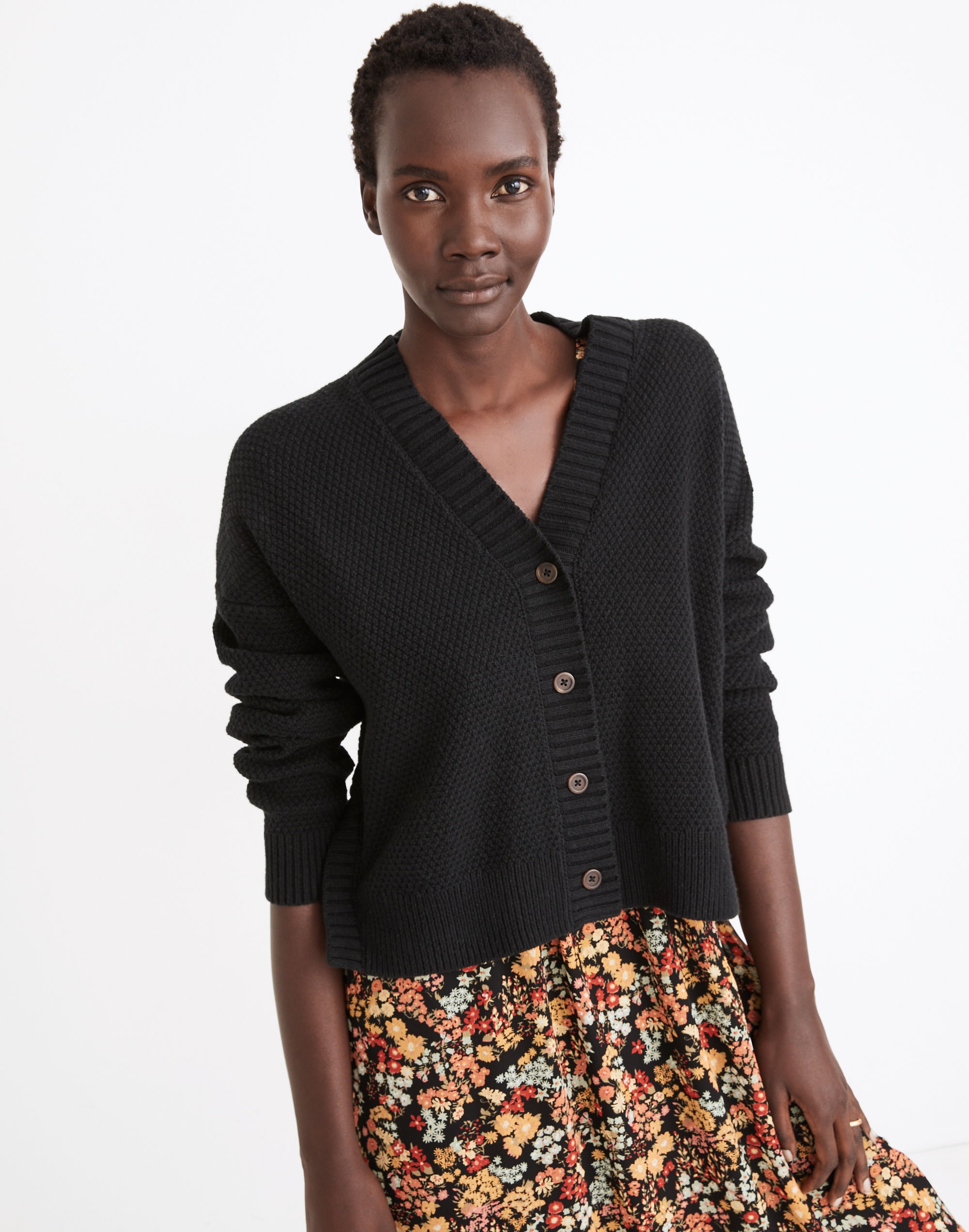 Colvin Cardigan Sweater in Cotton-Merino Yarn