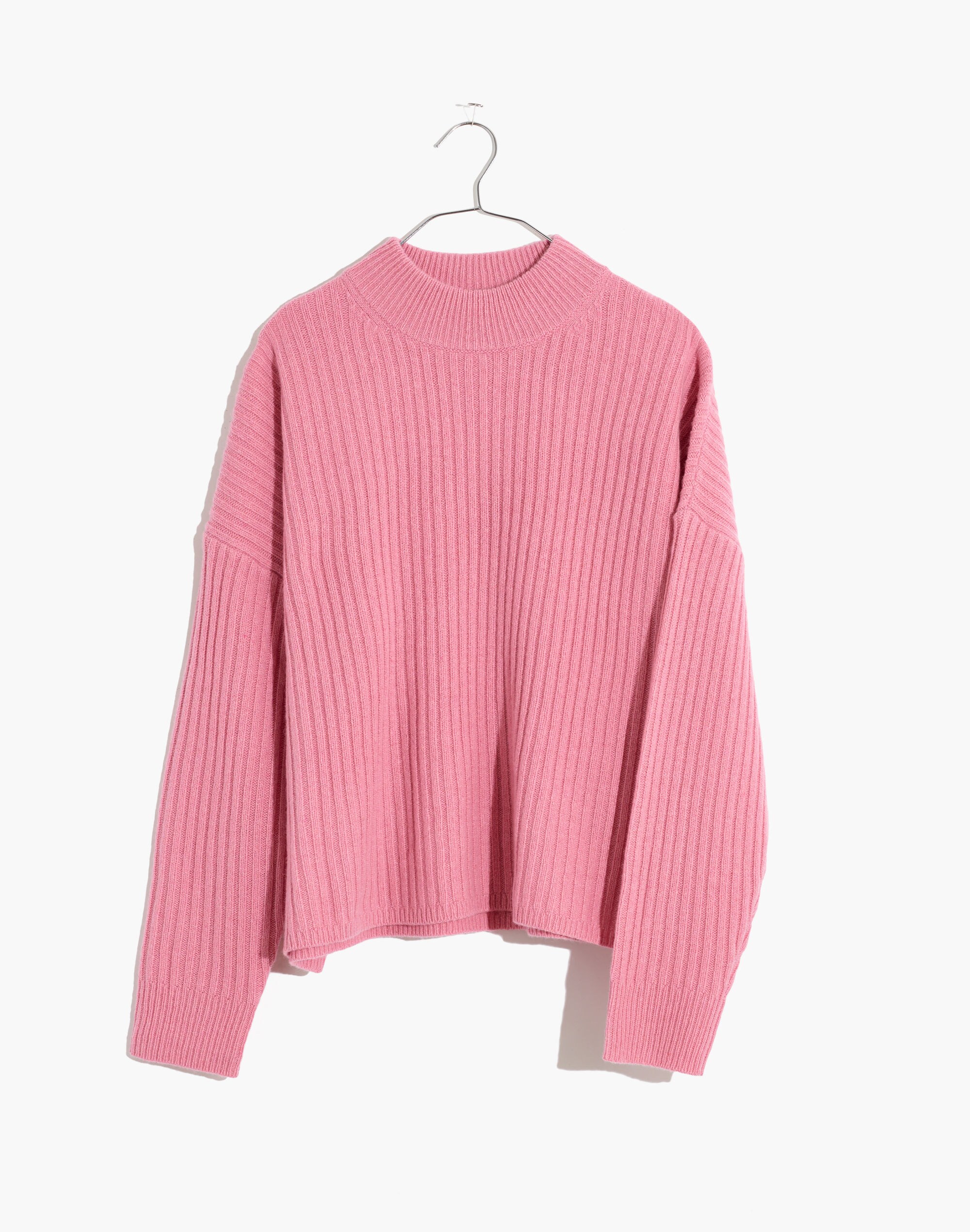 (Re)sourced Cashmere Ribbed Mockneck Pullover Sweater