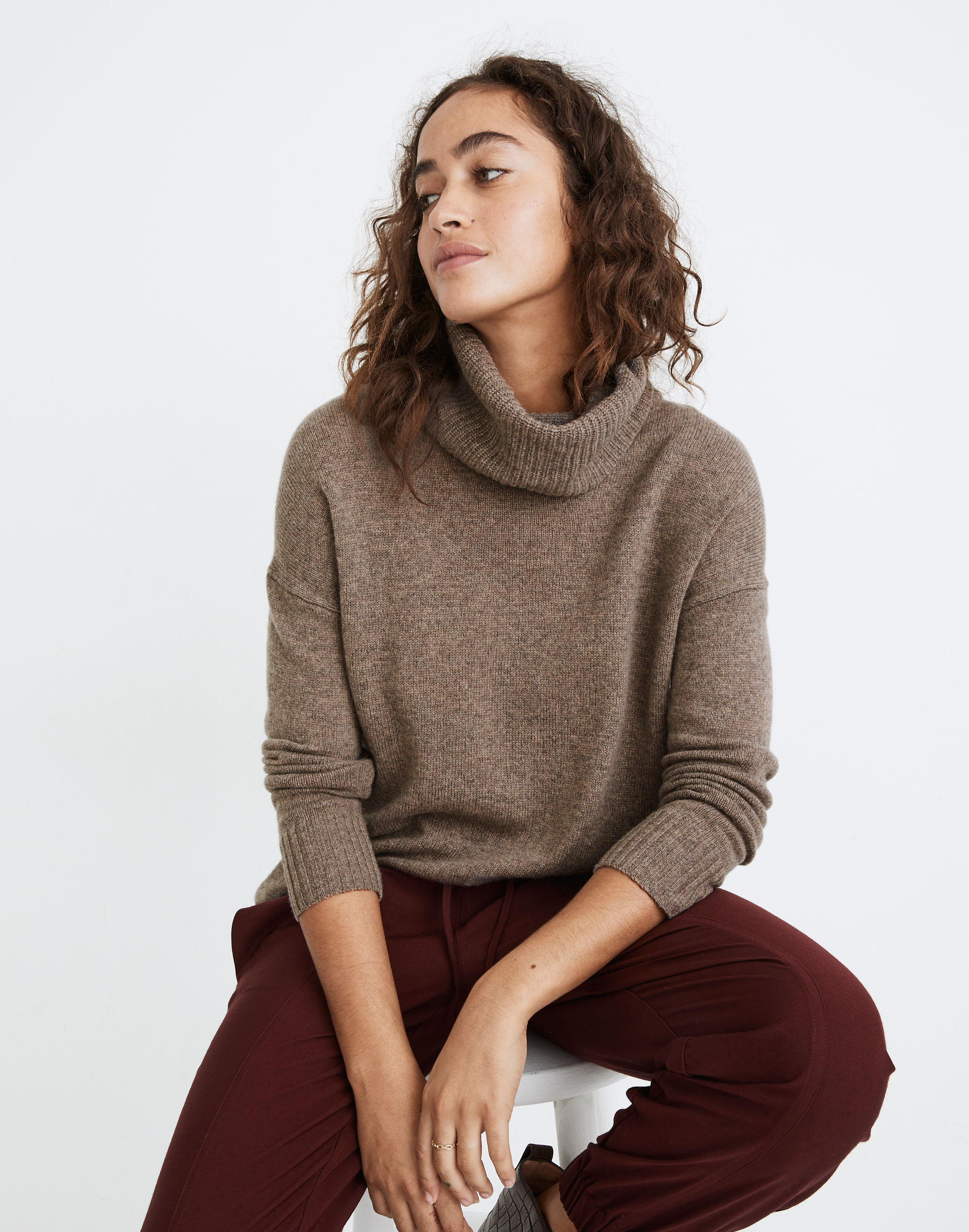 (Re)sourced Cashmere Turtleneck Tunic Sweater