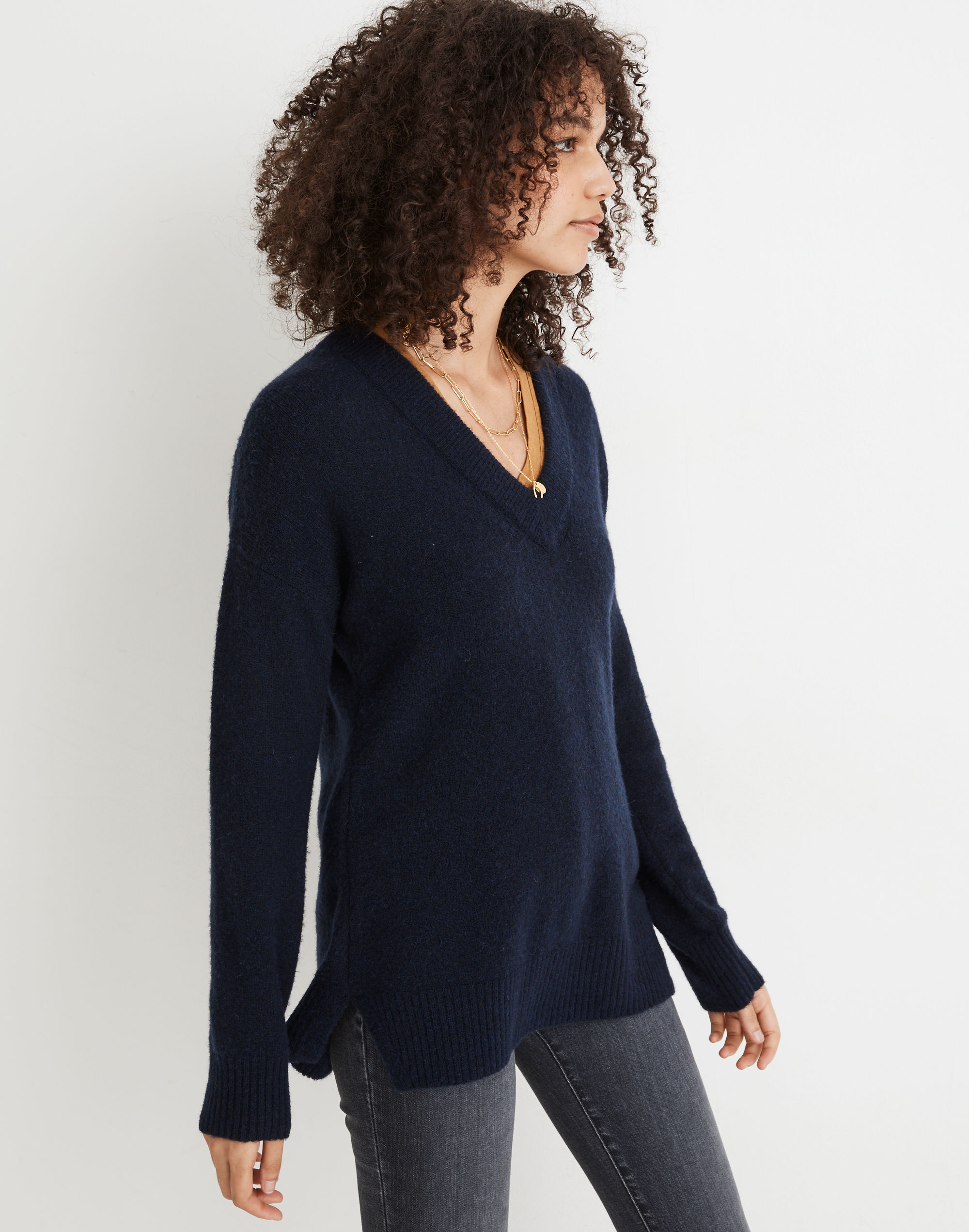 Bartlett V-Neck Pullover Sweater in Coziest Yarn in null image 2
