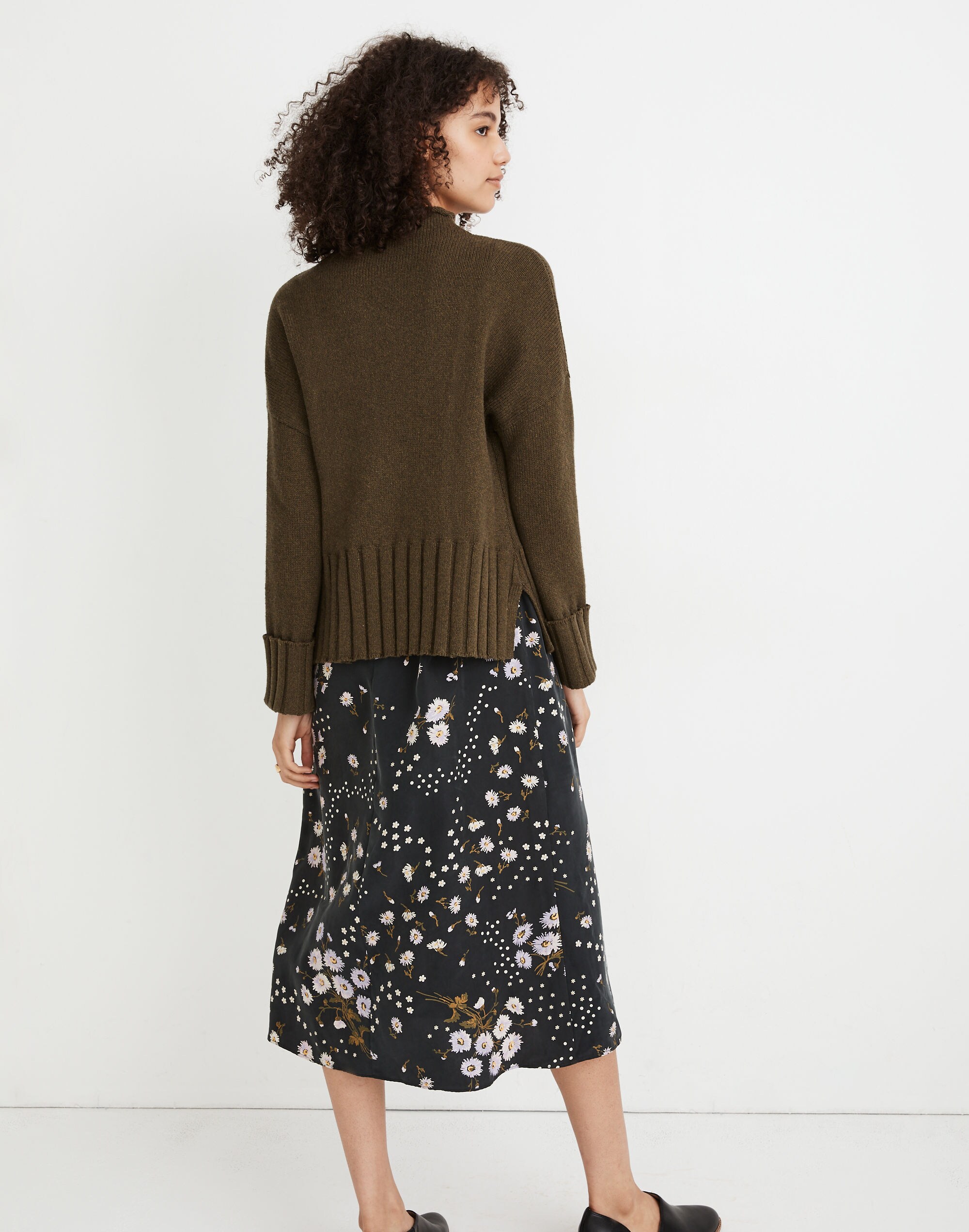 Glenmoor Mockneck Sweater in Cotton-Merino Yarn