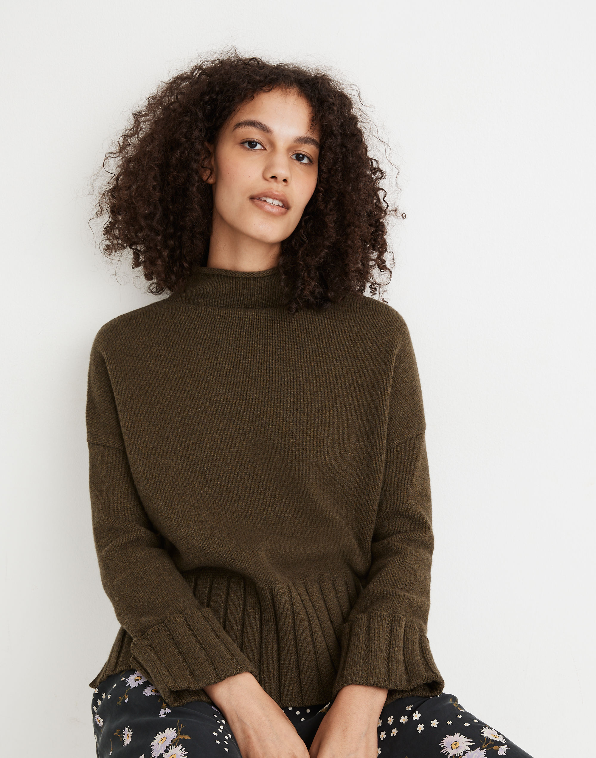 Glenmoor Mockneck Sweater in Cotton-Merino Yarn