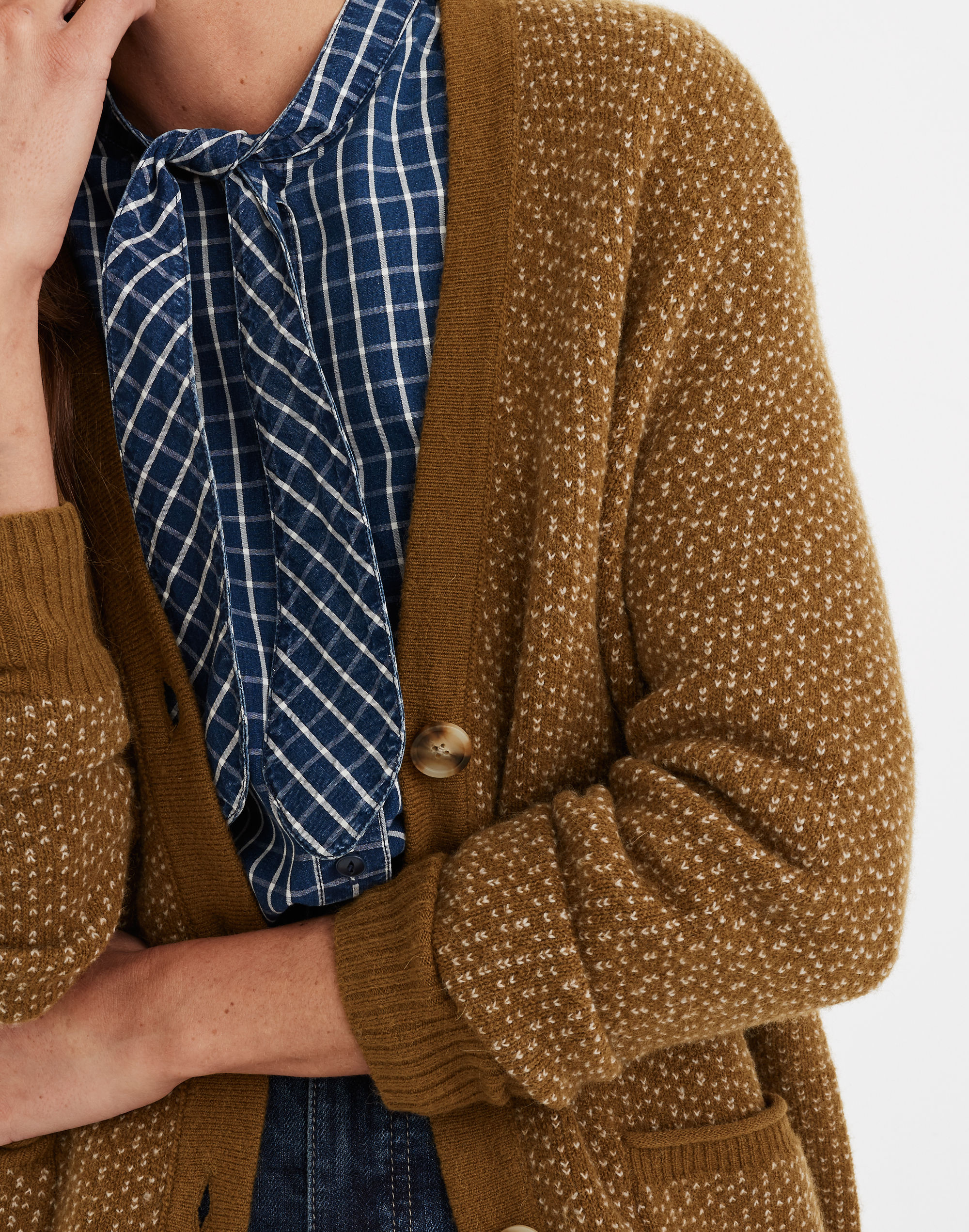 Bird's Eye Maysfield Cardigan Sweater in Coziest Yarn