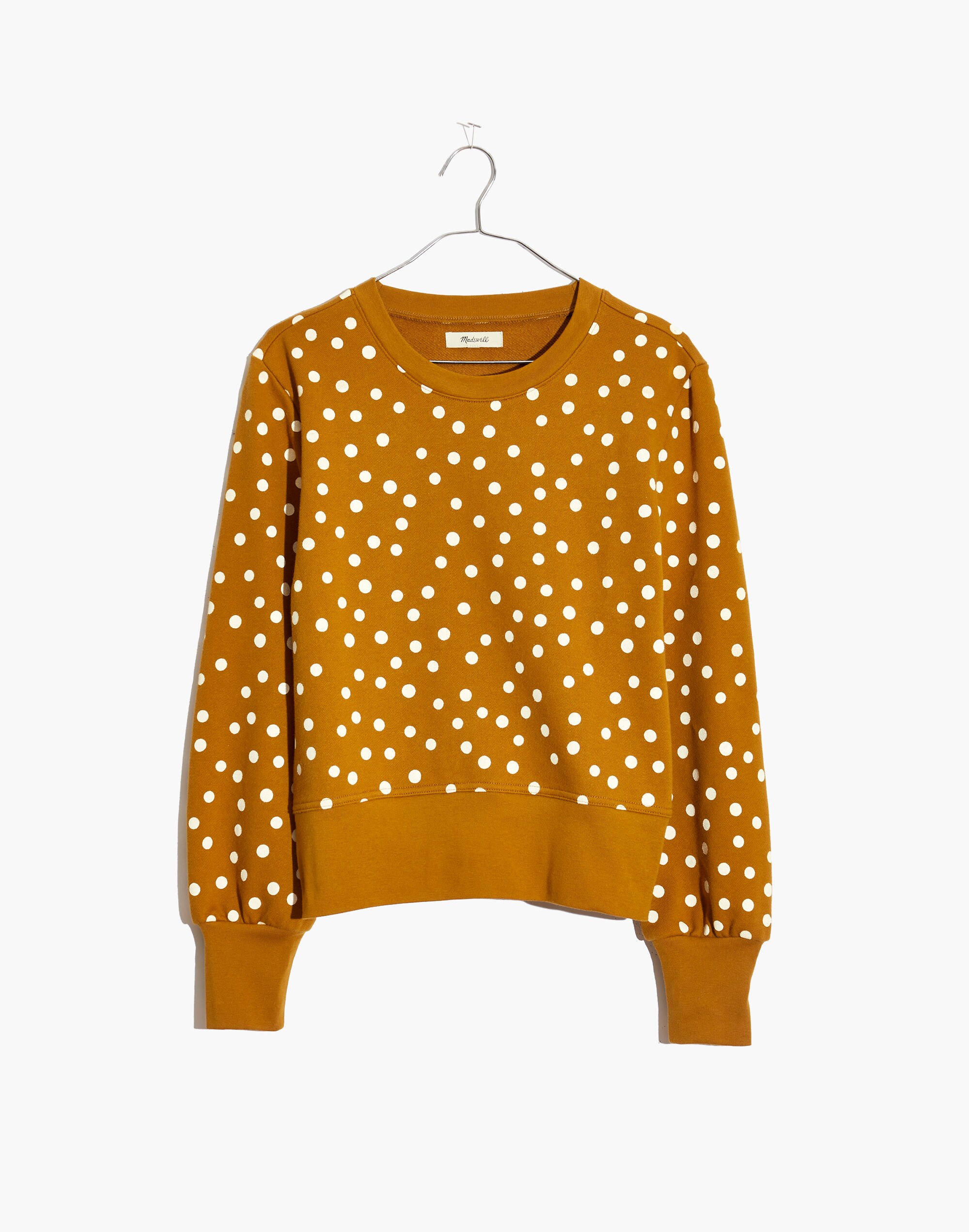 Banded Sweatshirt in Inkwell Dots