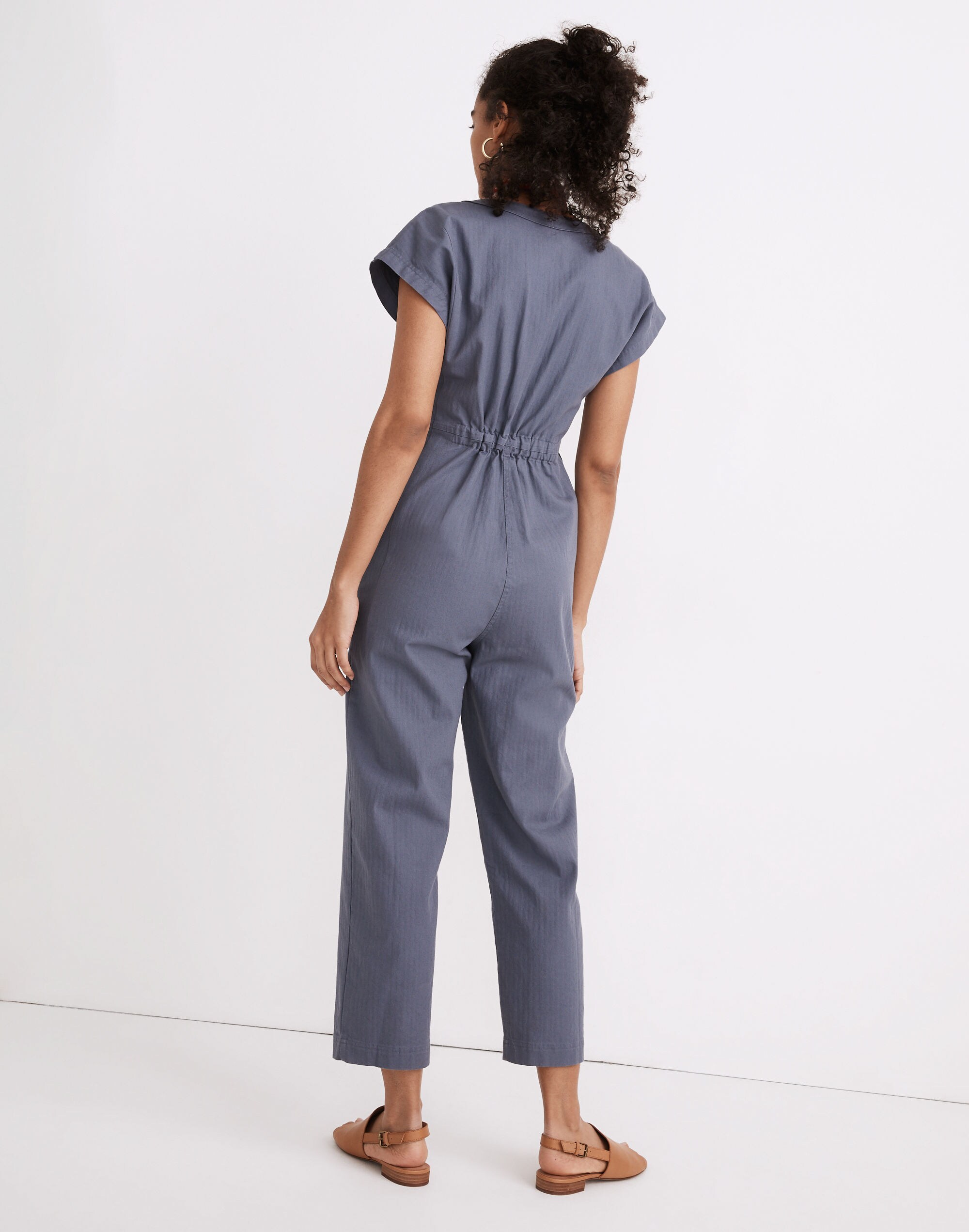Petite Cap-Sleeve Jumpsuit