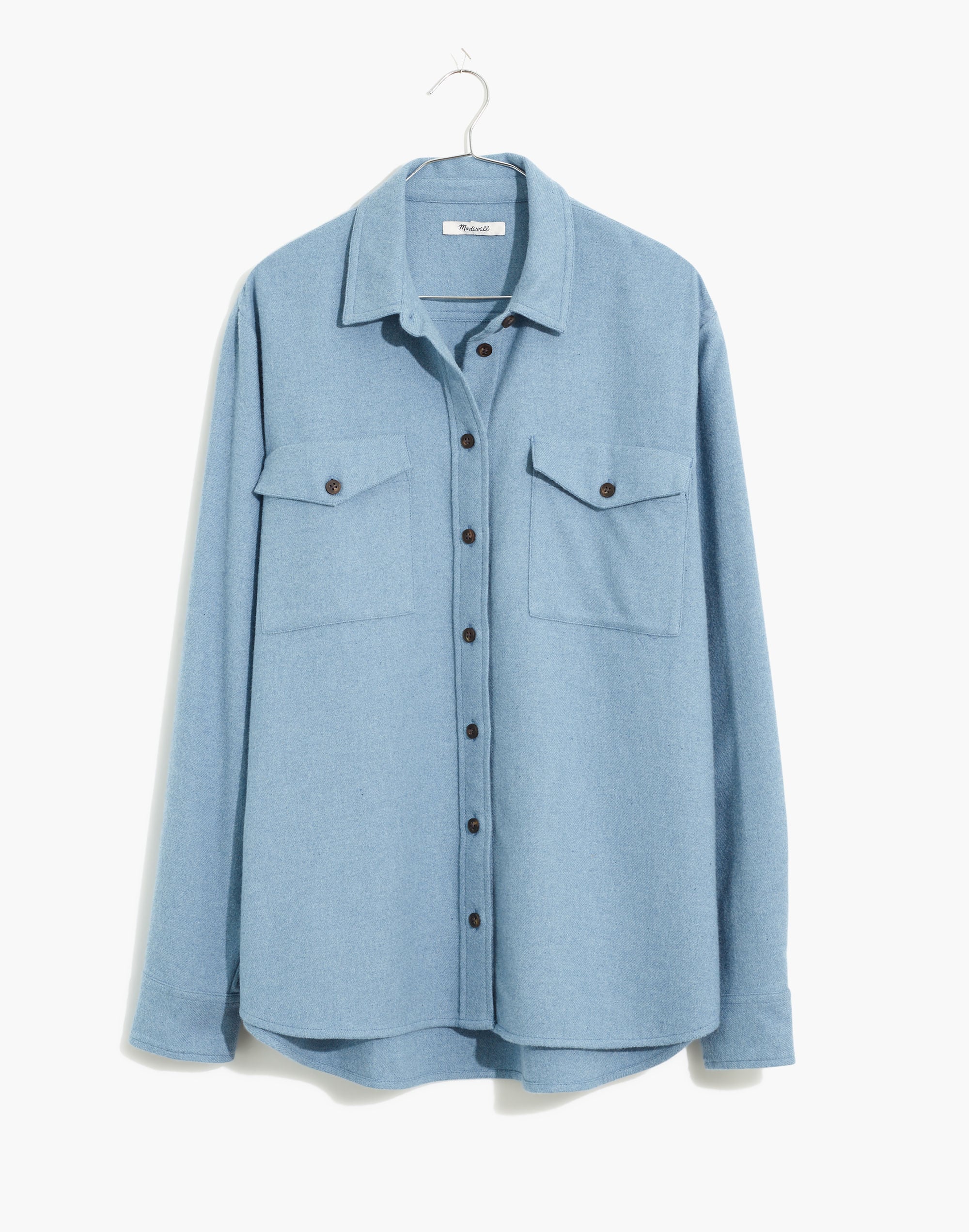 Flannel Flap-Pocket Oversized Ex-Boyfriend Shirt