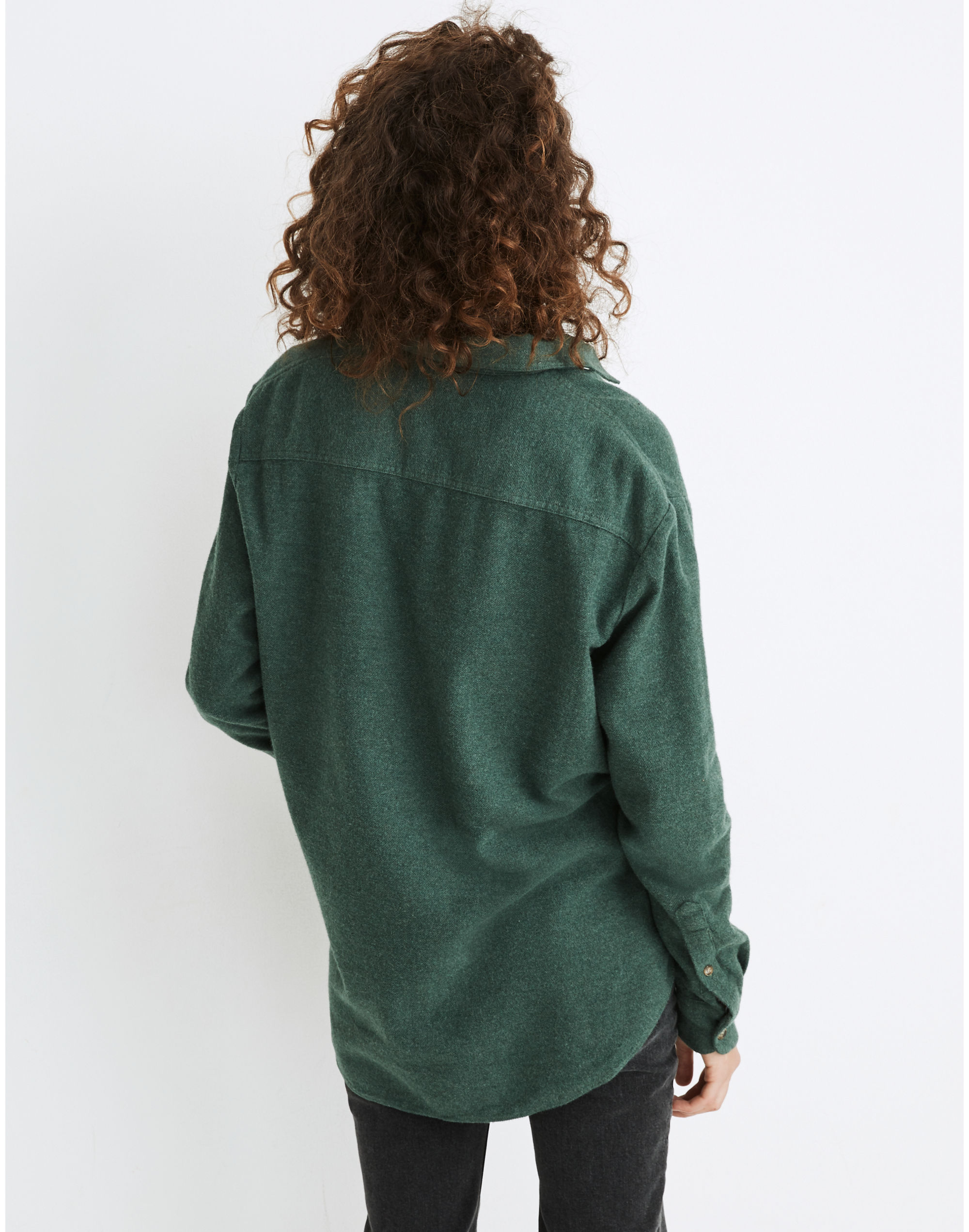 Flannel Flap-Pocket Oversized Ex-Boyfriend Shirt