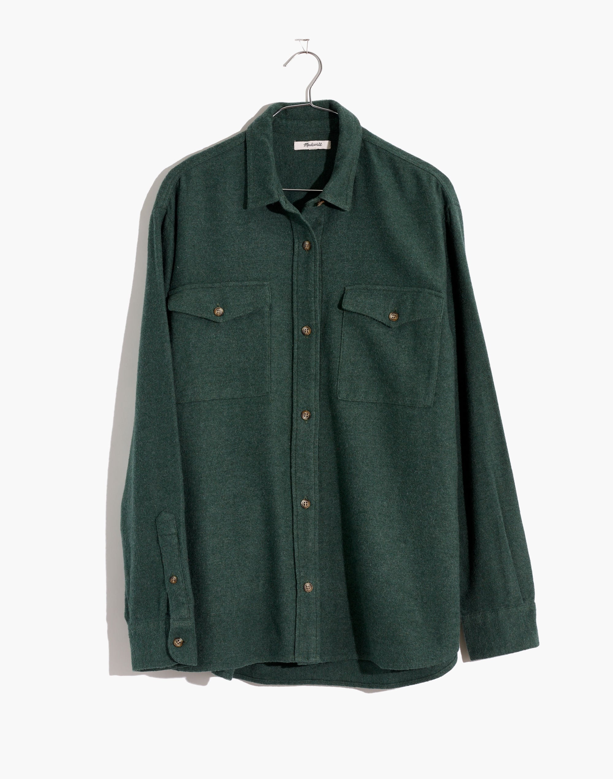 Flannel Flap-Pocket Oversized Ex-Boyfriend Shirt