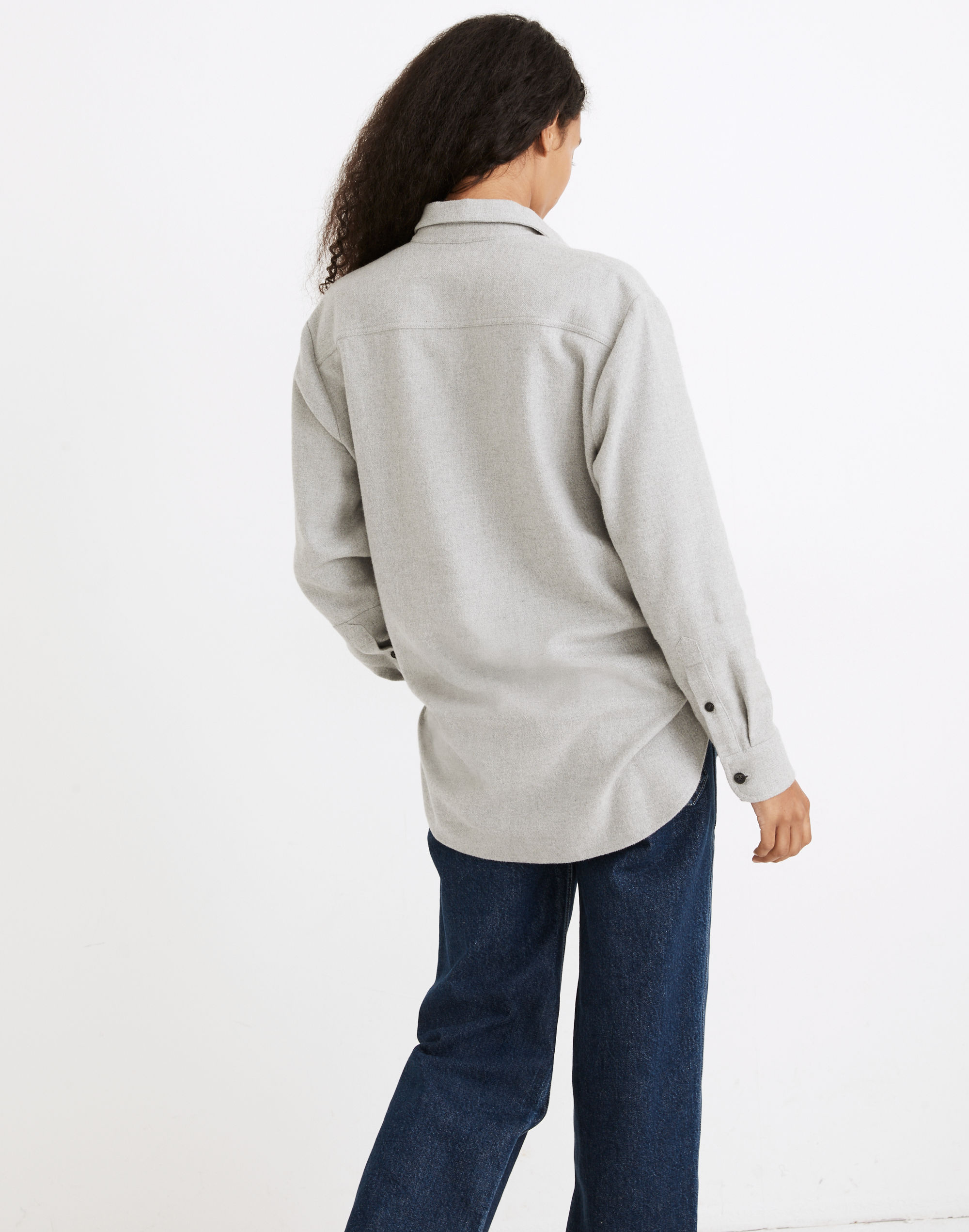 Flannel Flap-Pocket Oversized Ex-Boyfriend Shirt