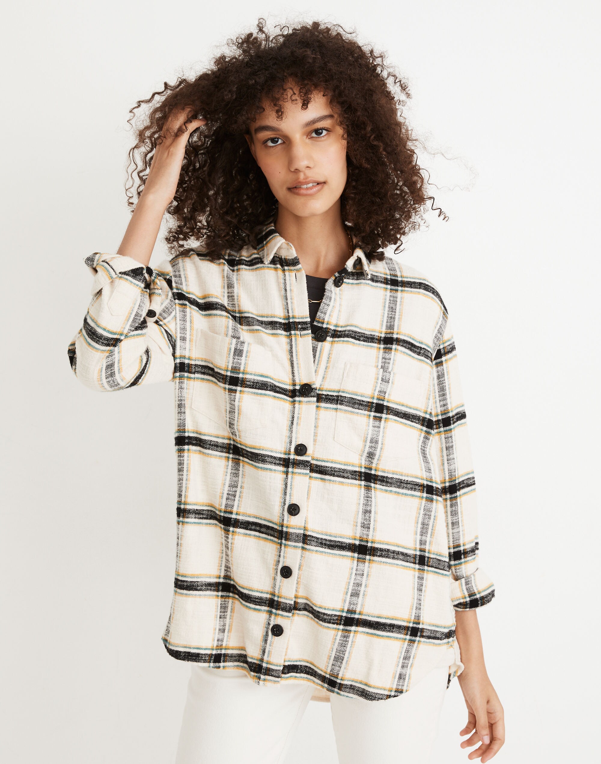 Oversized Ex-Boyfriend Shirt in Caney Plaid