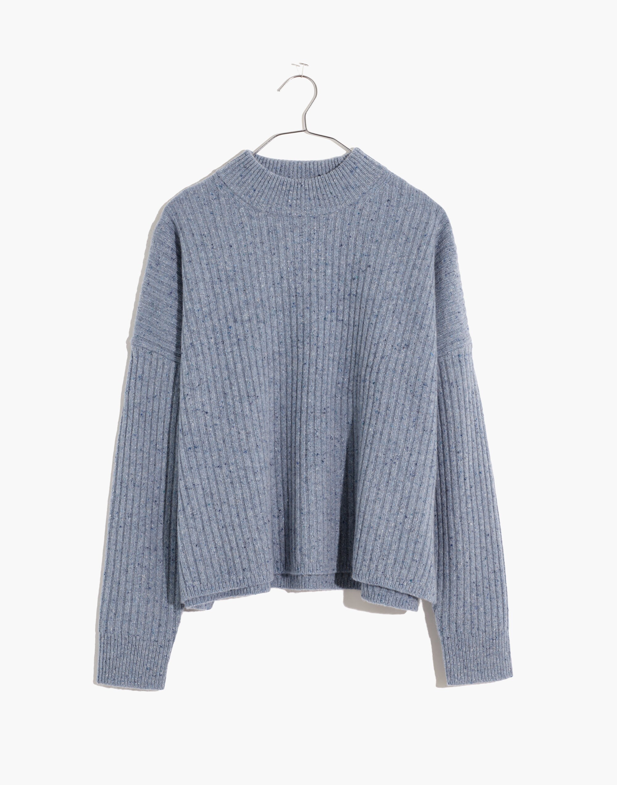 Donegal (Re)sourced Cashmere Ribbed Mockneck Pullover Sweater