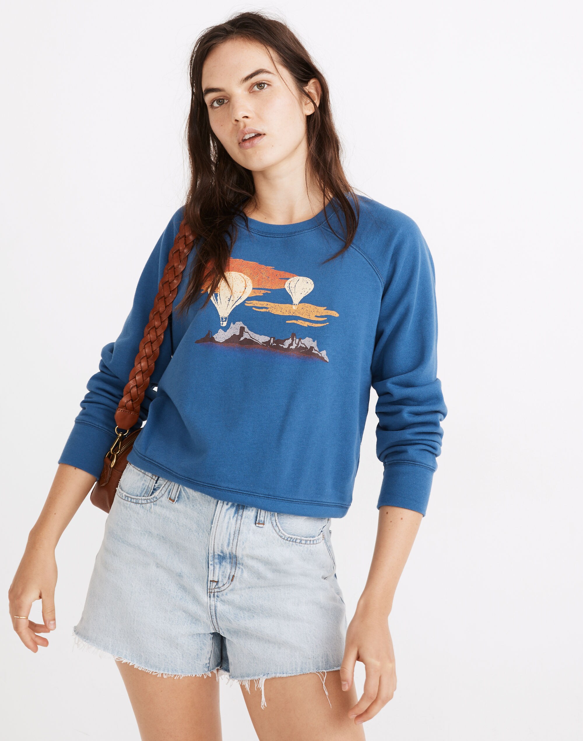 Balloon Festival Graphic Shrunken Sweatshirt