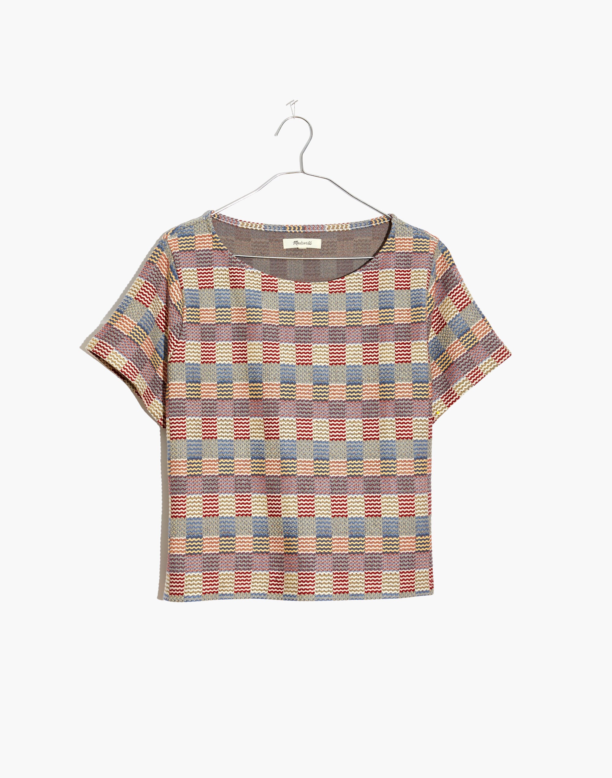 Checked Jacquard Setlist Boxy Tee