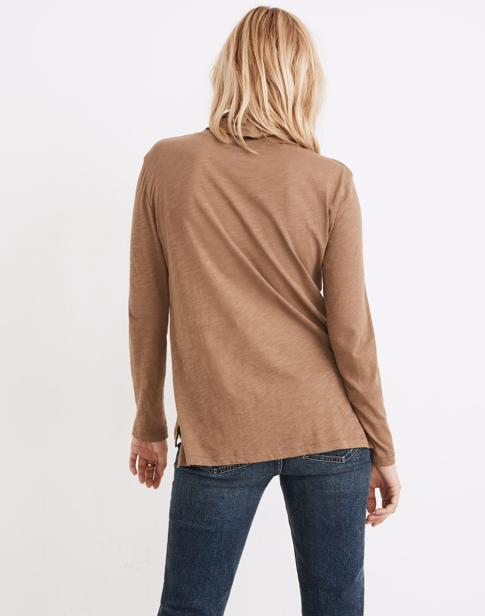 Whisper Cotton Turtleneck Tee