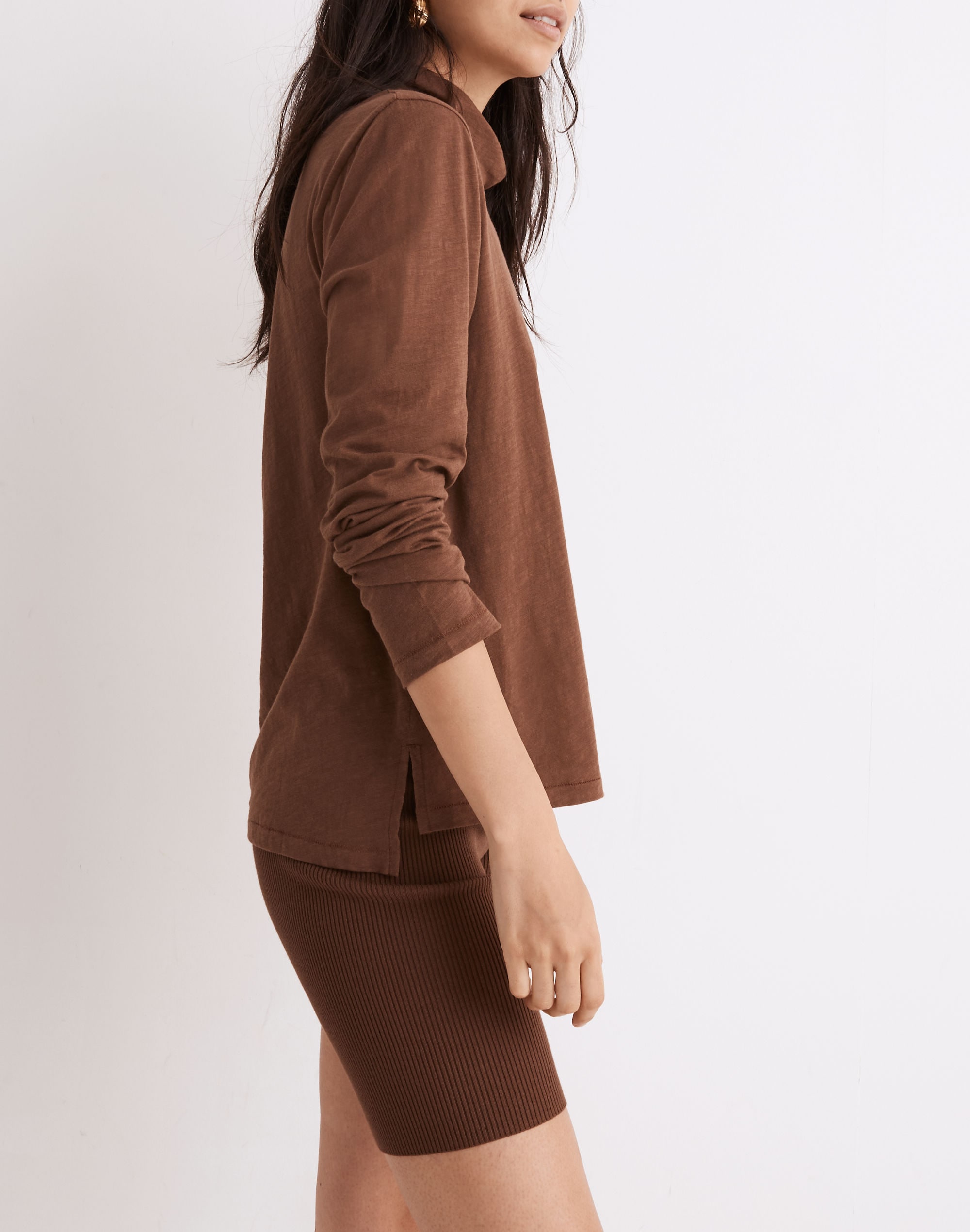 Whisper Cotton Turtleneck Tee